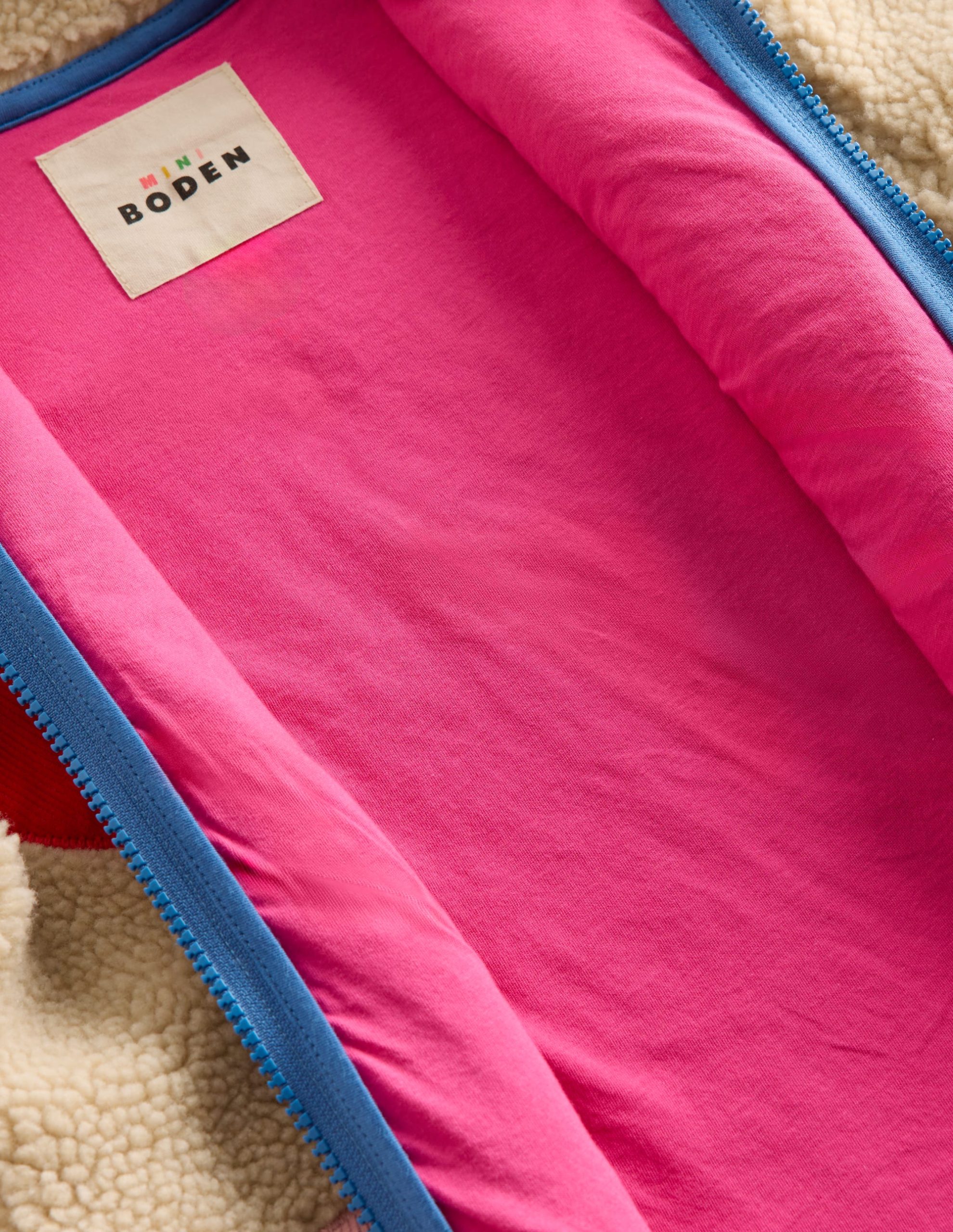 Collared Borg Zip Through-Applique Hearts - Image 4