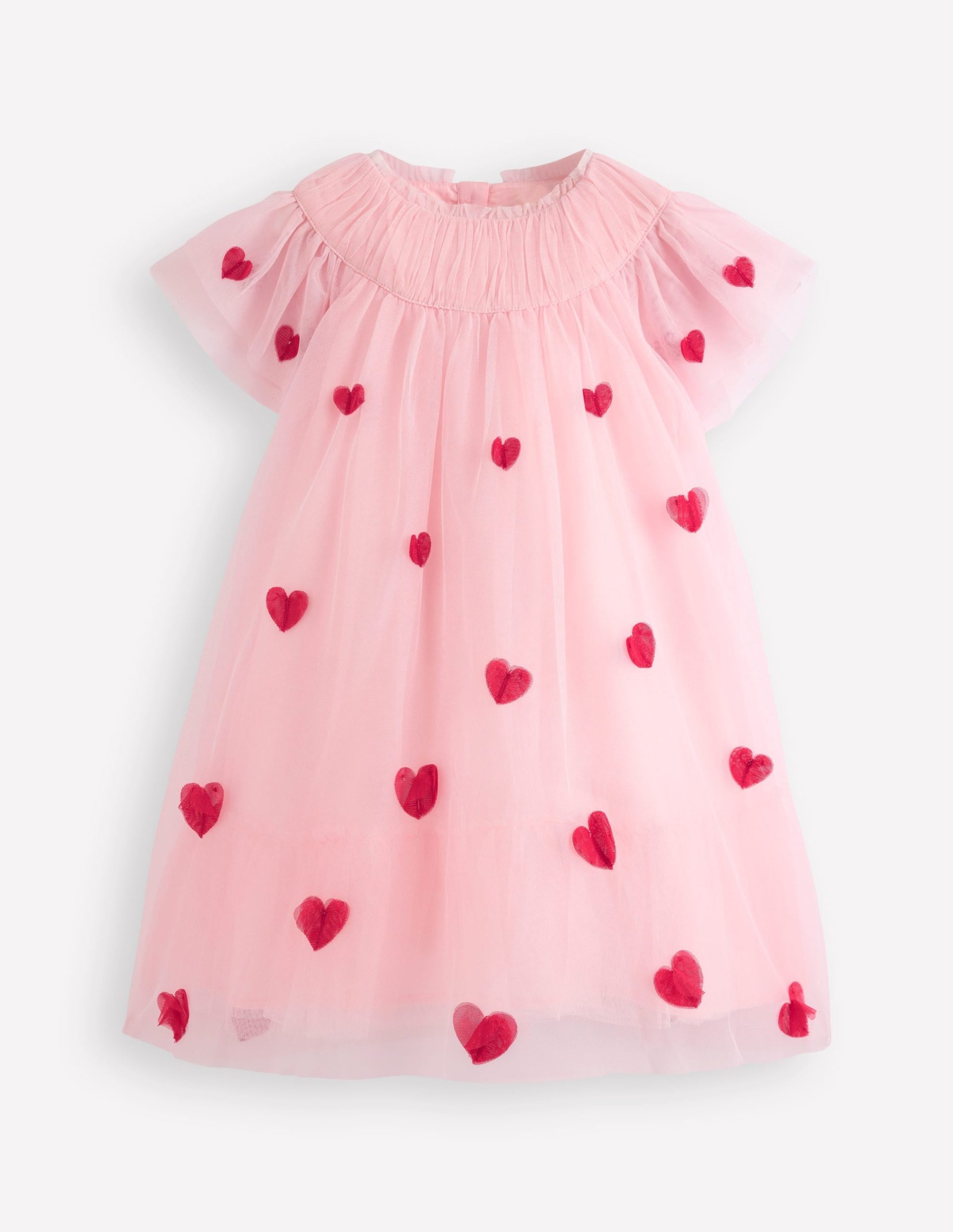 Tiered Tulle Dress-Chalk Pink Hearts - Image 2