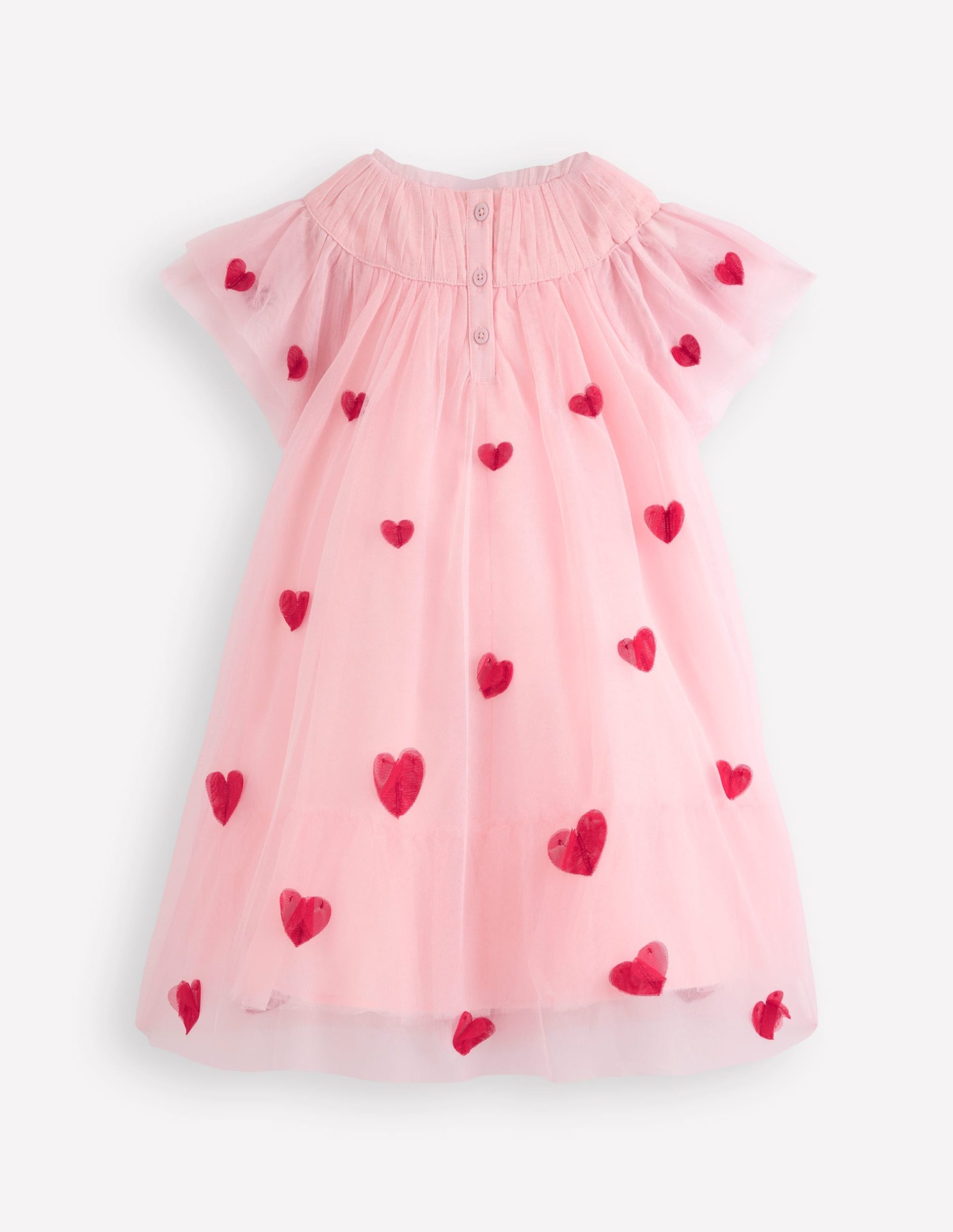 Tiered Tulle Dress-Chalk Pink Hearts - Image 3