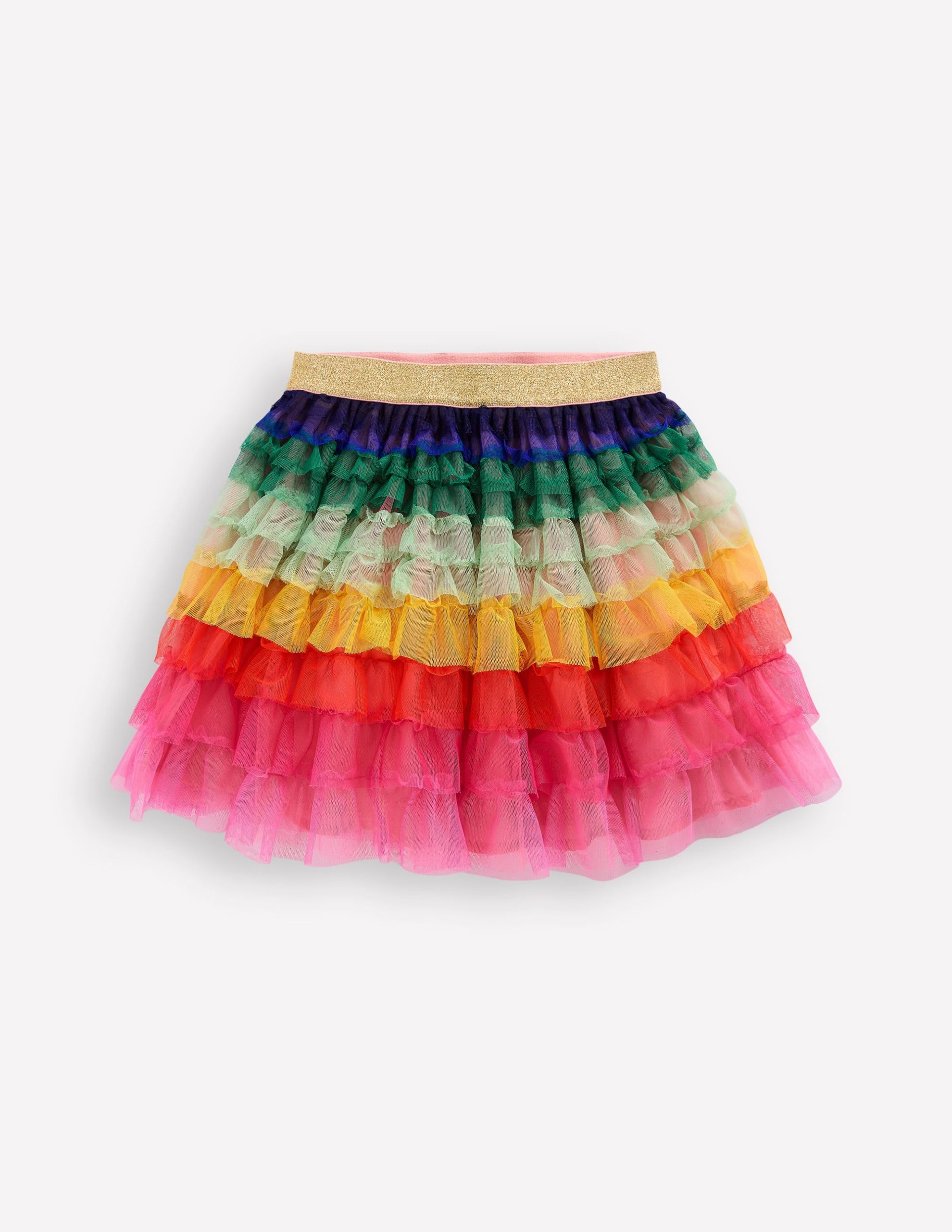 Tiered Tulle Skirt-Rainbow