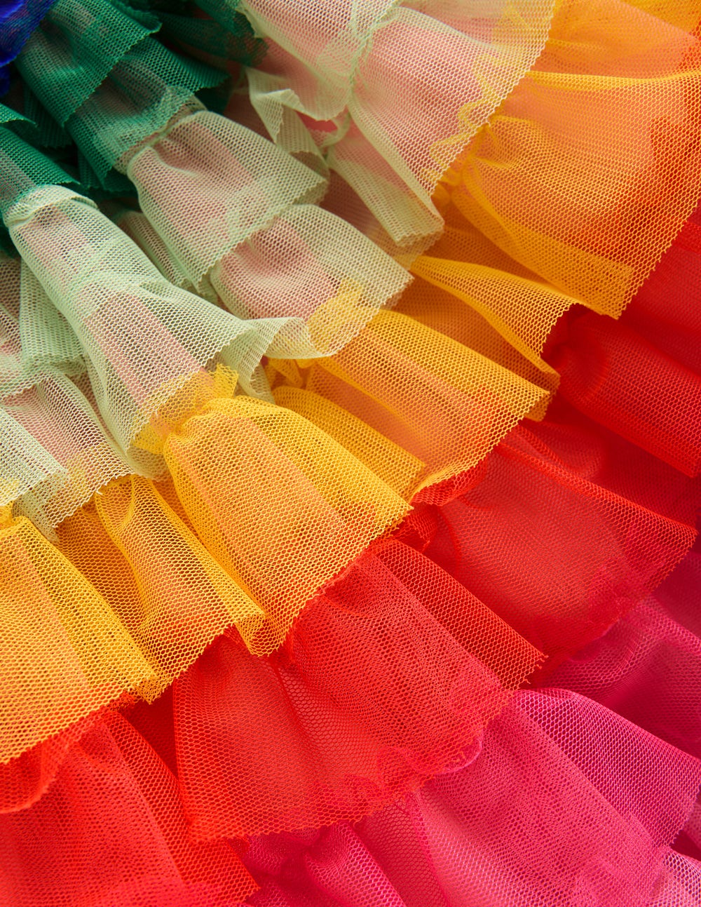 Tiered Tulle Skirt-Rainbow - Image 3