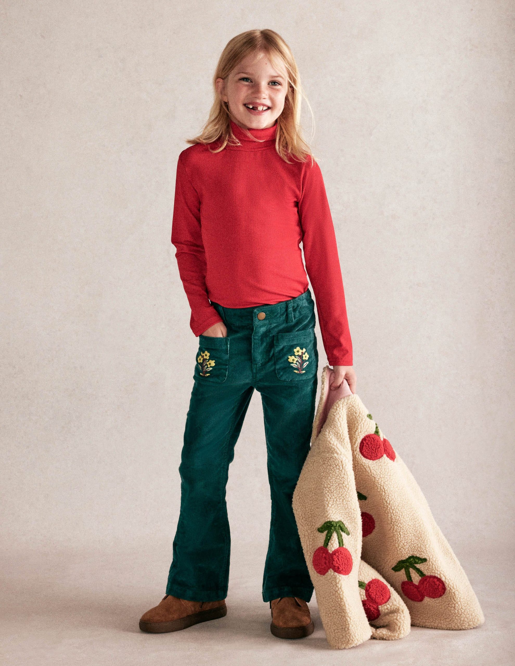 Borg Interest Jacket-Cherry Applique - Image 3