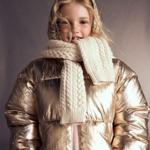 Fun Padded Coat-Gold