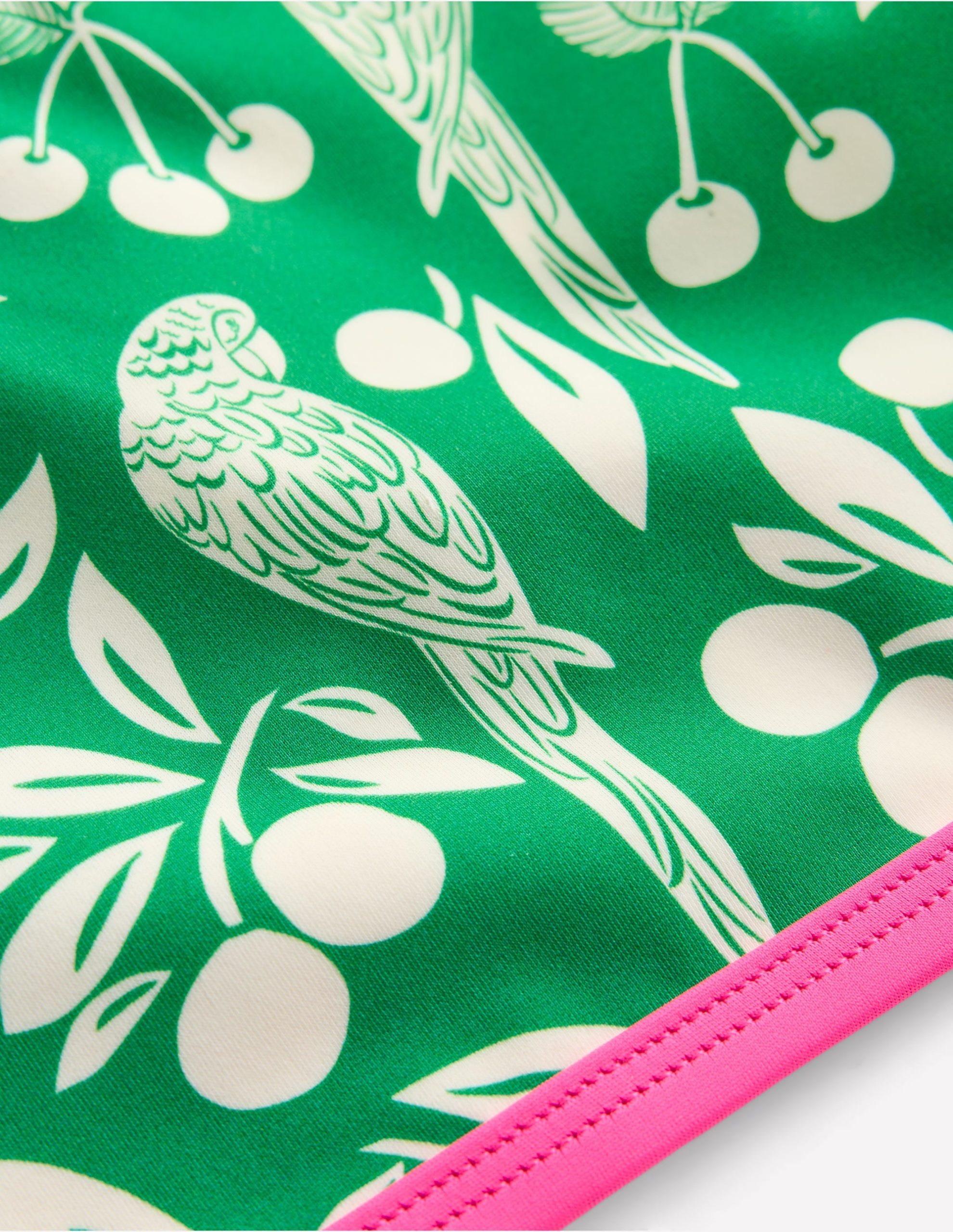 Cross-back Bikini Top-Rich Emerald Parrot Palm - Image 3