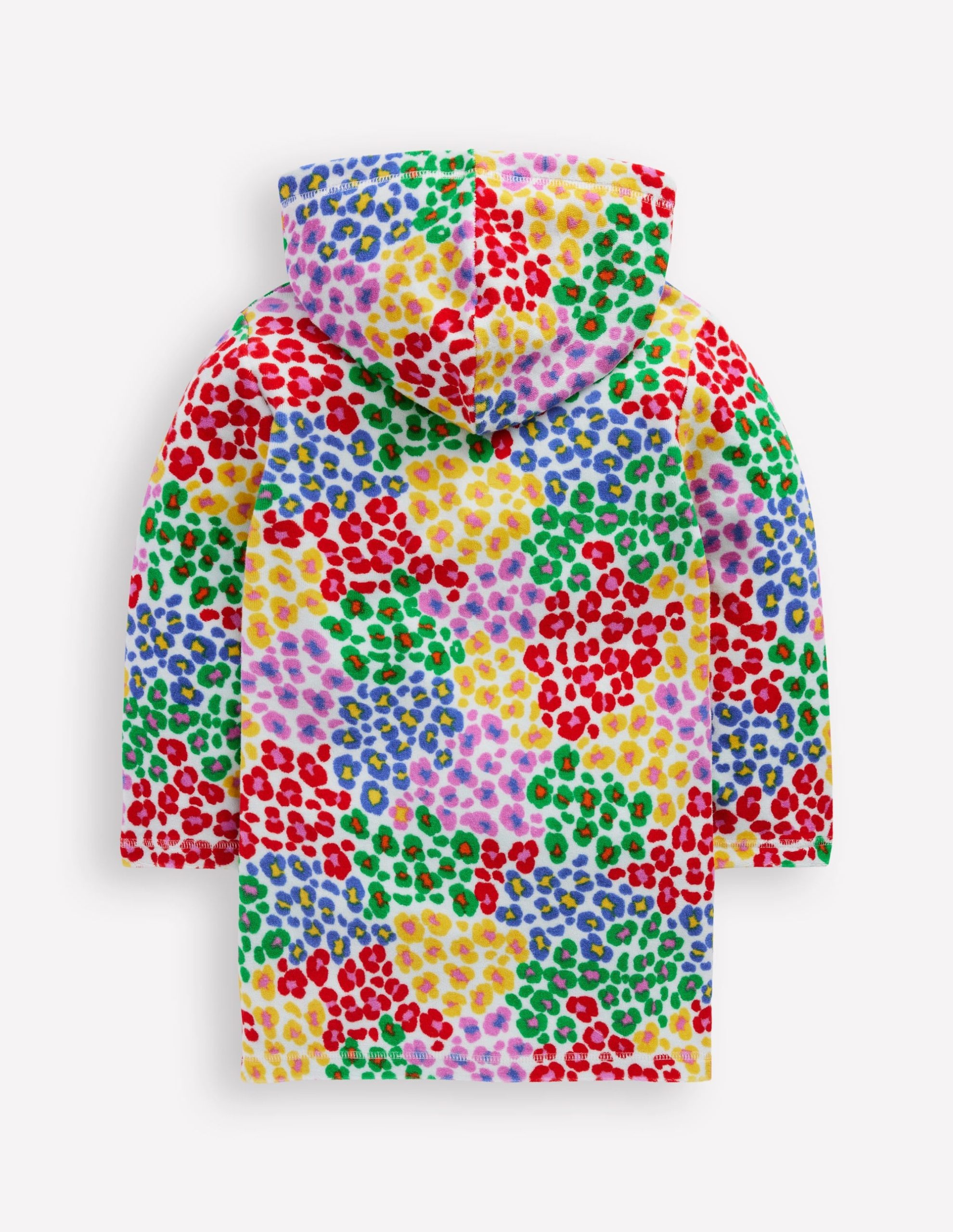 Romie Towelling Zip Throw-On-Multi Rainbow Leopard - Image 3