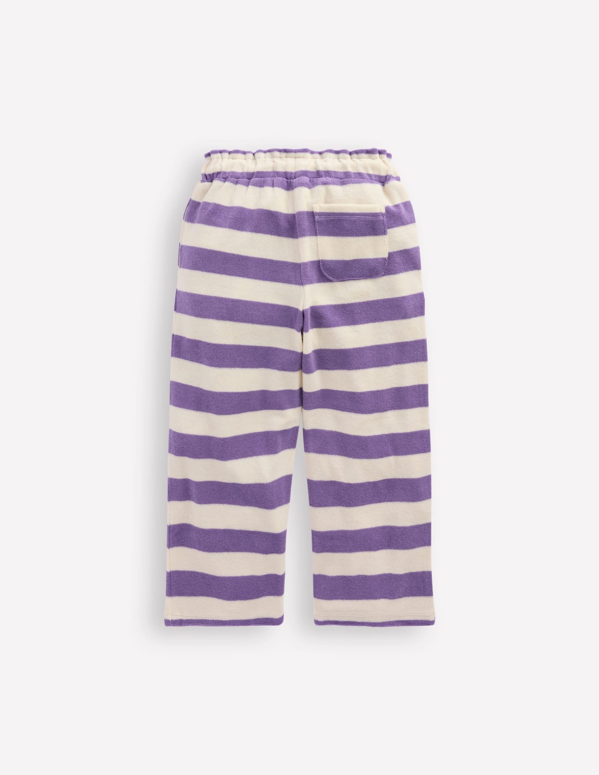 Towelling Pants-Soft Ivory/Aster Purple - Image 3