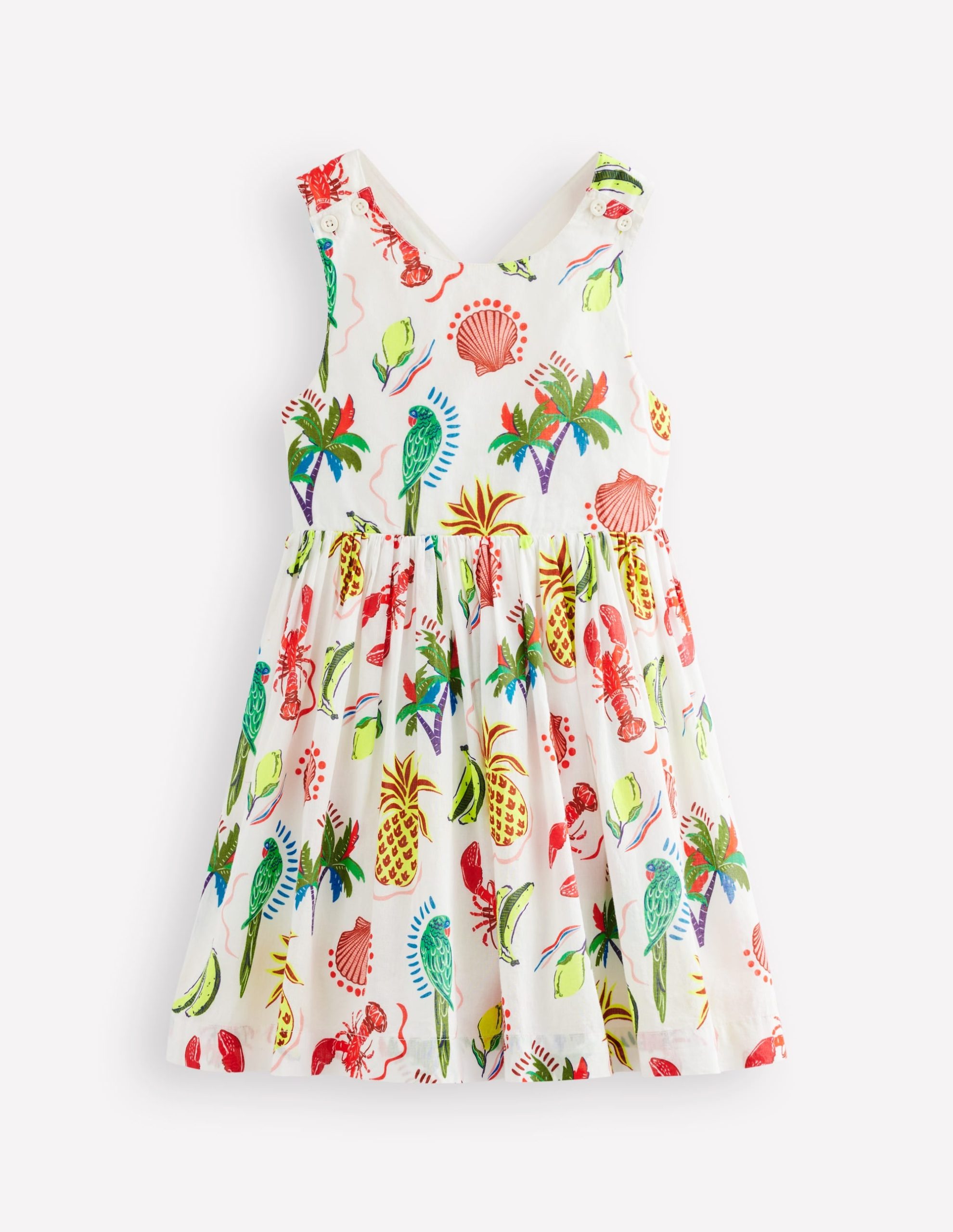 Harper Cross-Back Dress-Multi Tropical - Image 6