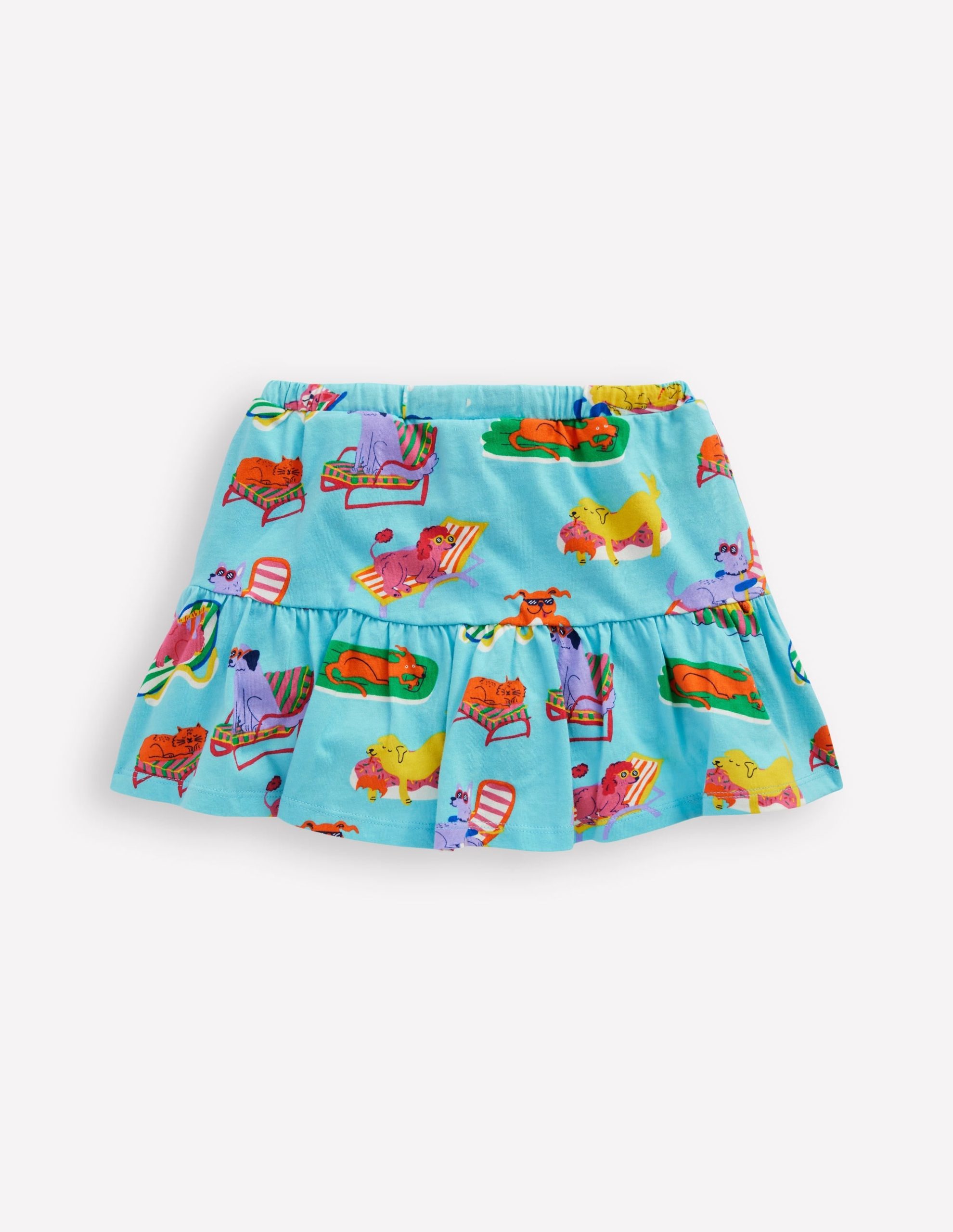 Tiered Jersey Skort-Caribbean Blue Poolside Pets - Image 5