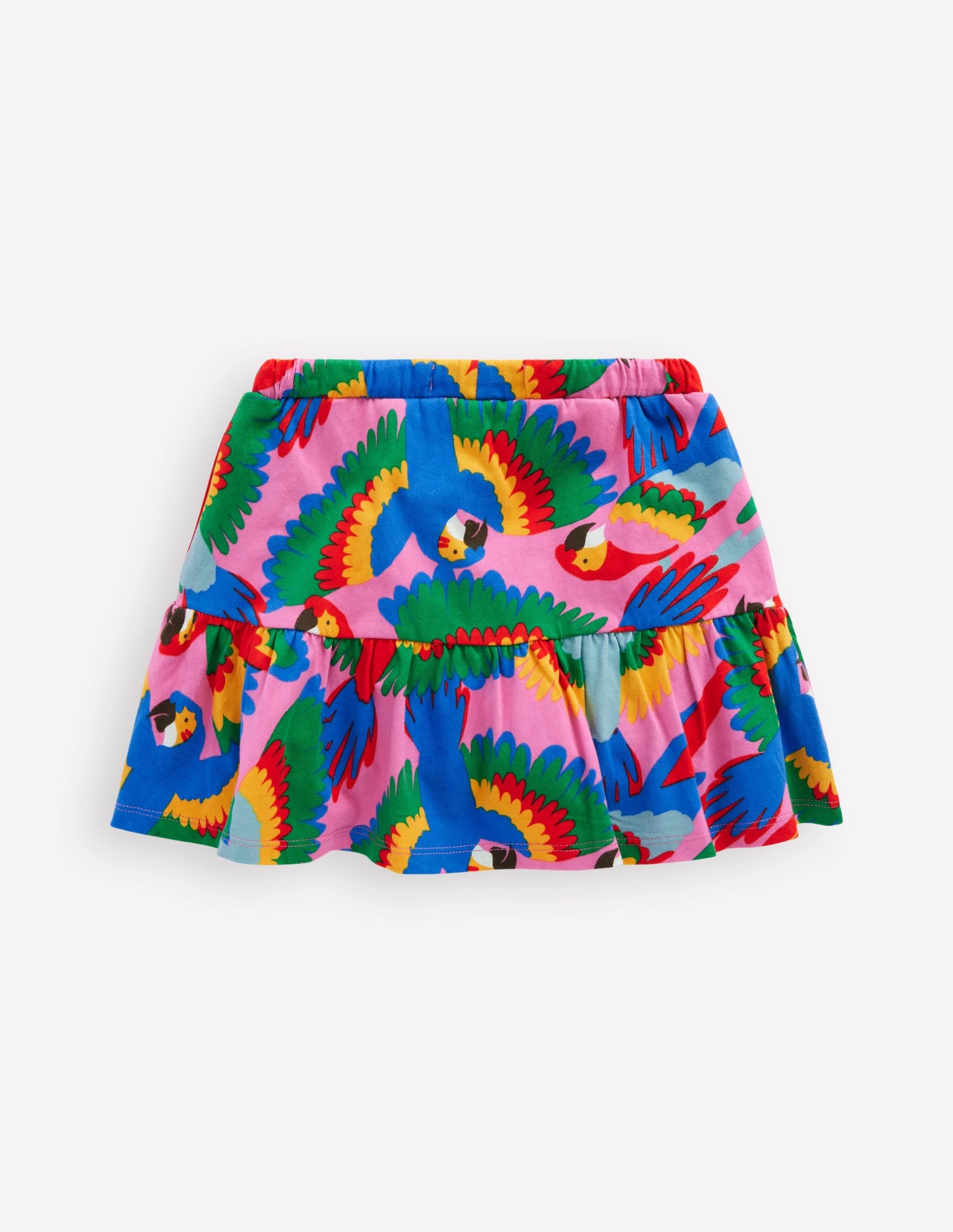 Tiered Jersey Skort-Multi Rainbow Parrot - Image 2