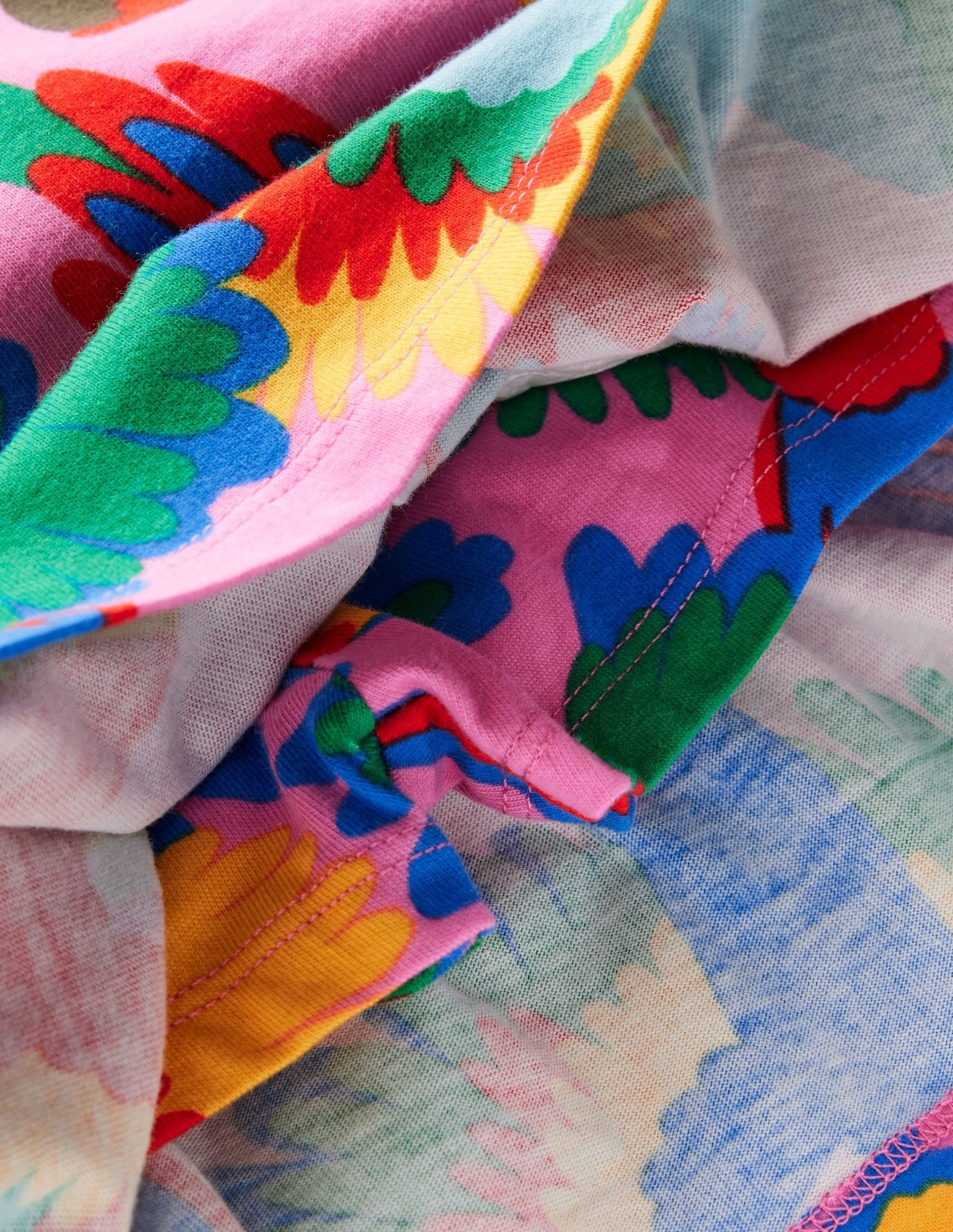 Tiered Jersey Skort-Multi Rainbow Parrot - Image 3