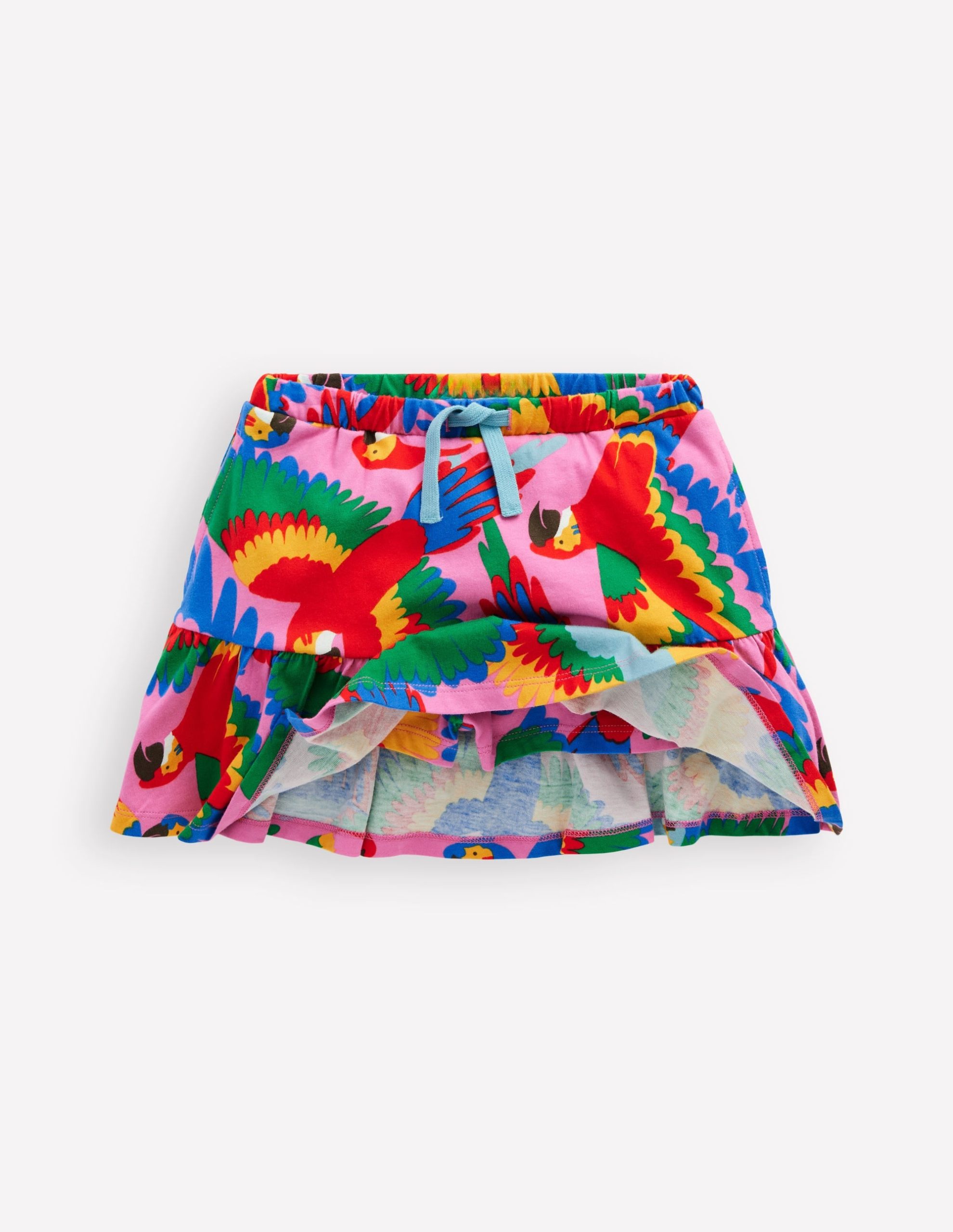 Tiered Jersey Skort-Multi Rainbow Parrot - Image 4