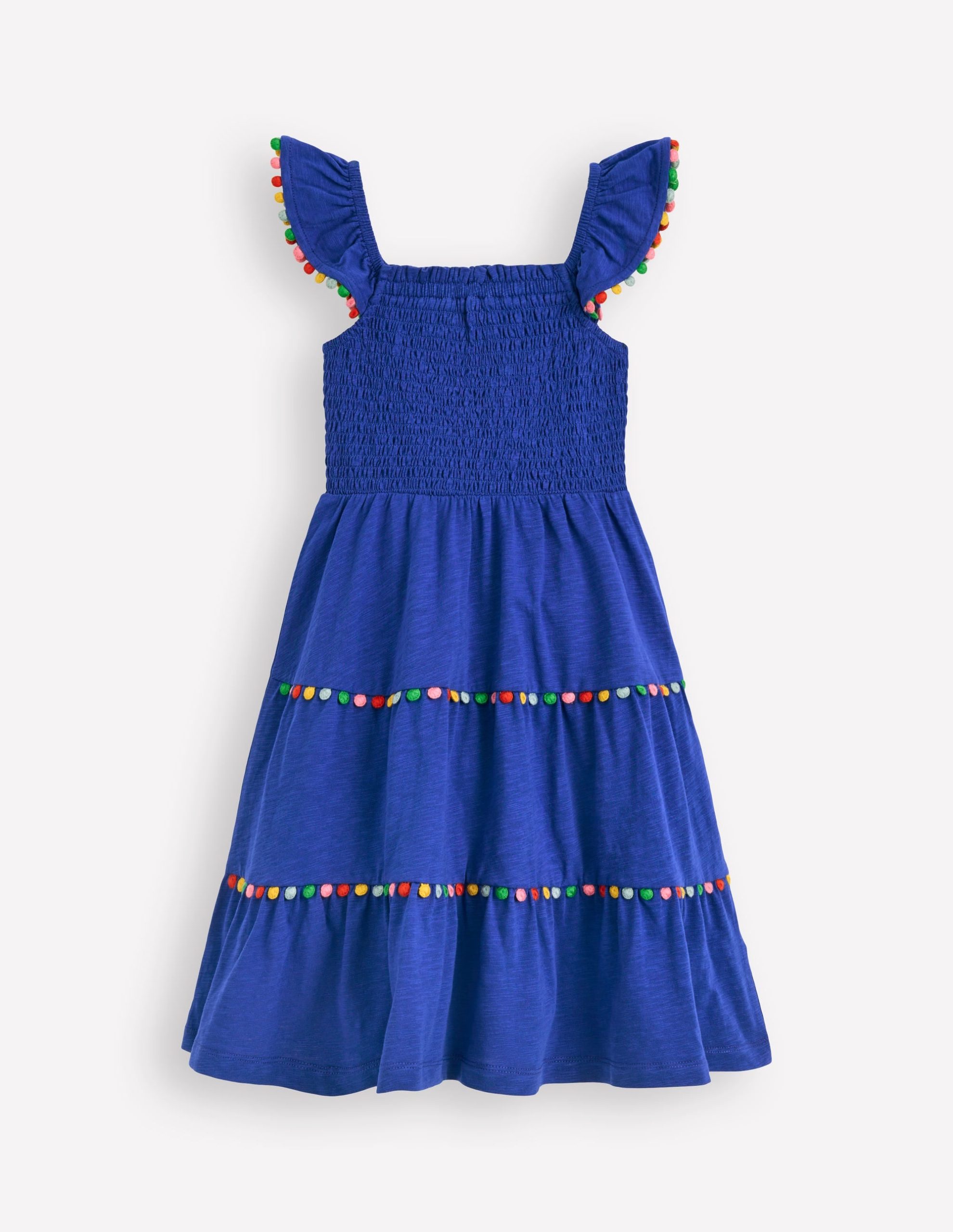 Addison Twirly Pom Dress-Bright Blue - Image 2