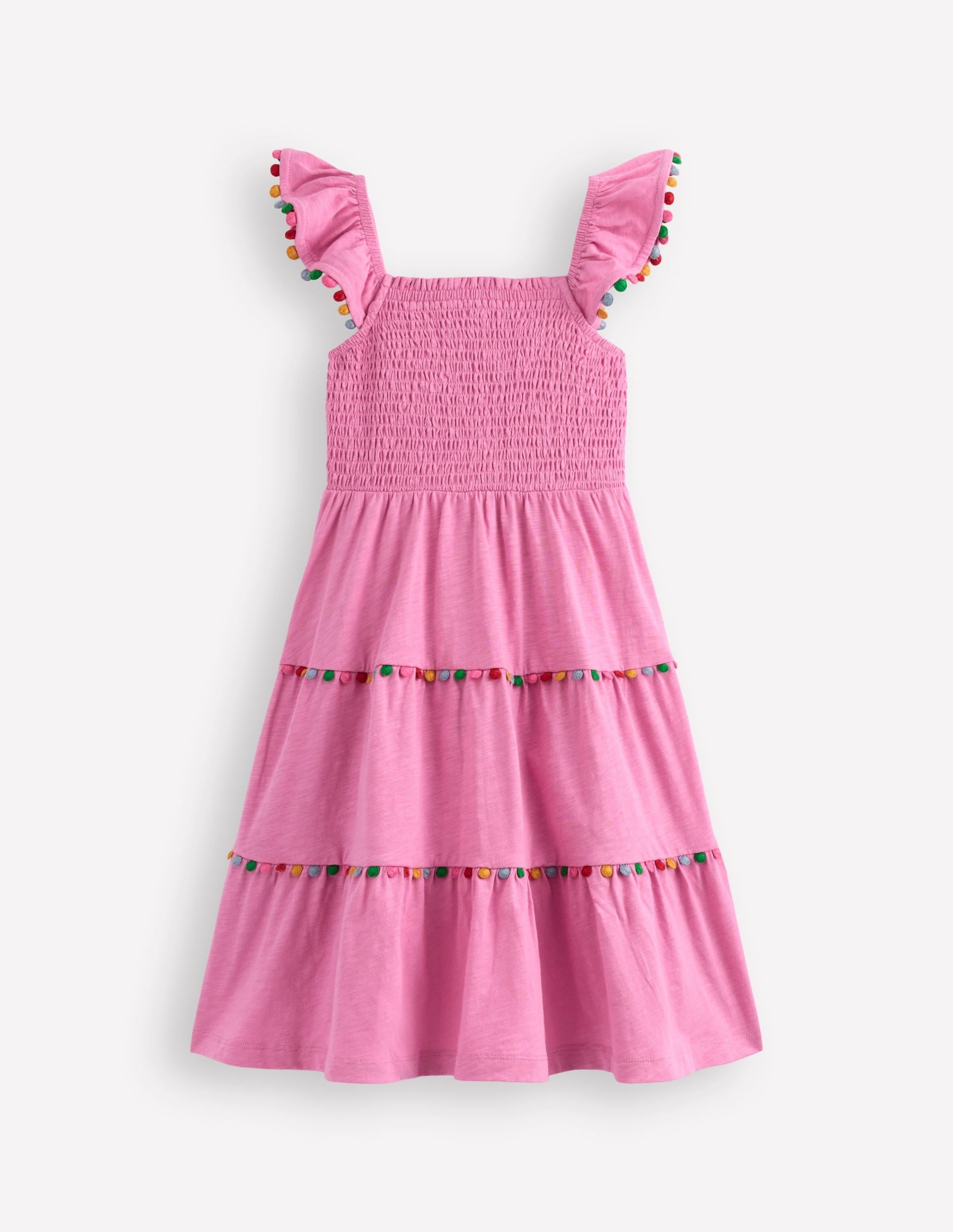 Addison Twirly Pom Dress-Pink - Image 2