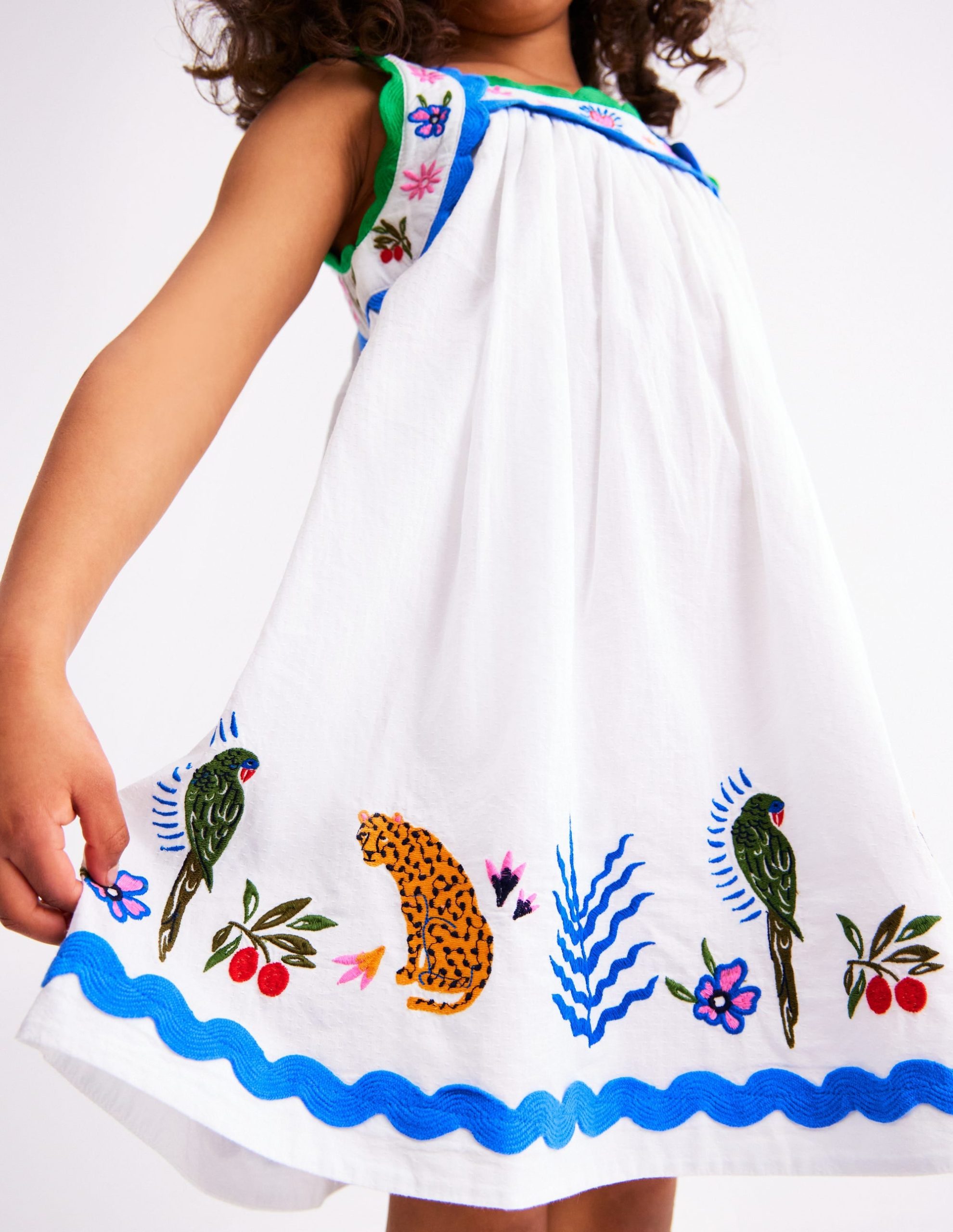 Maribel Strappy Swing Sundress-Soft Ivory Multi Jungle - Image 4