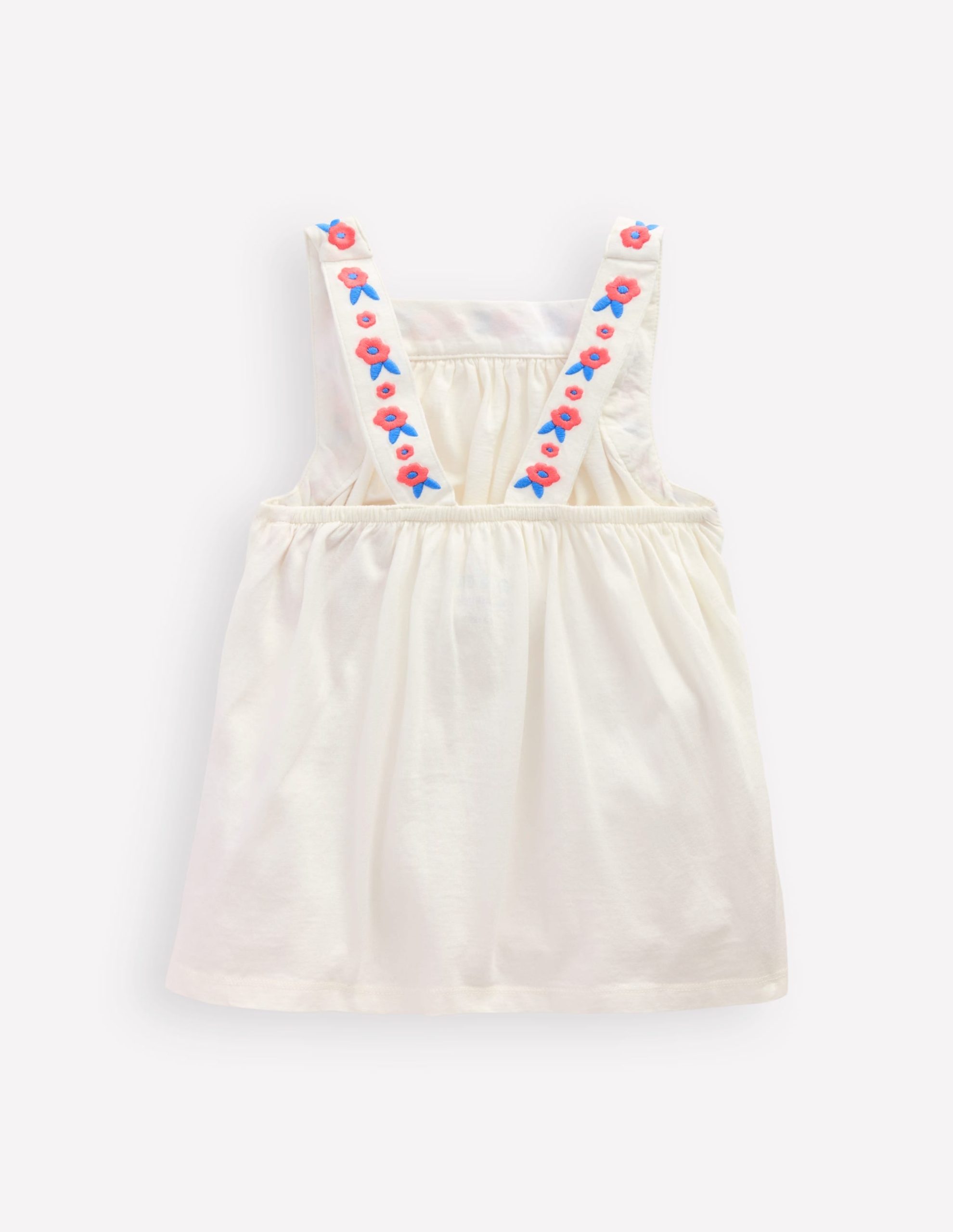 Embroidered Sleeveless Top-Soft Ivory - Image 3