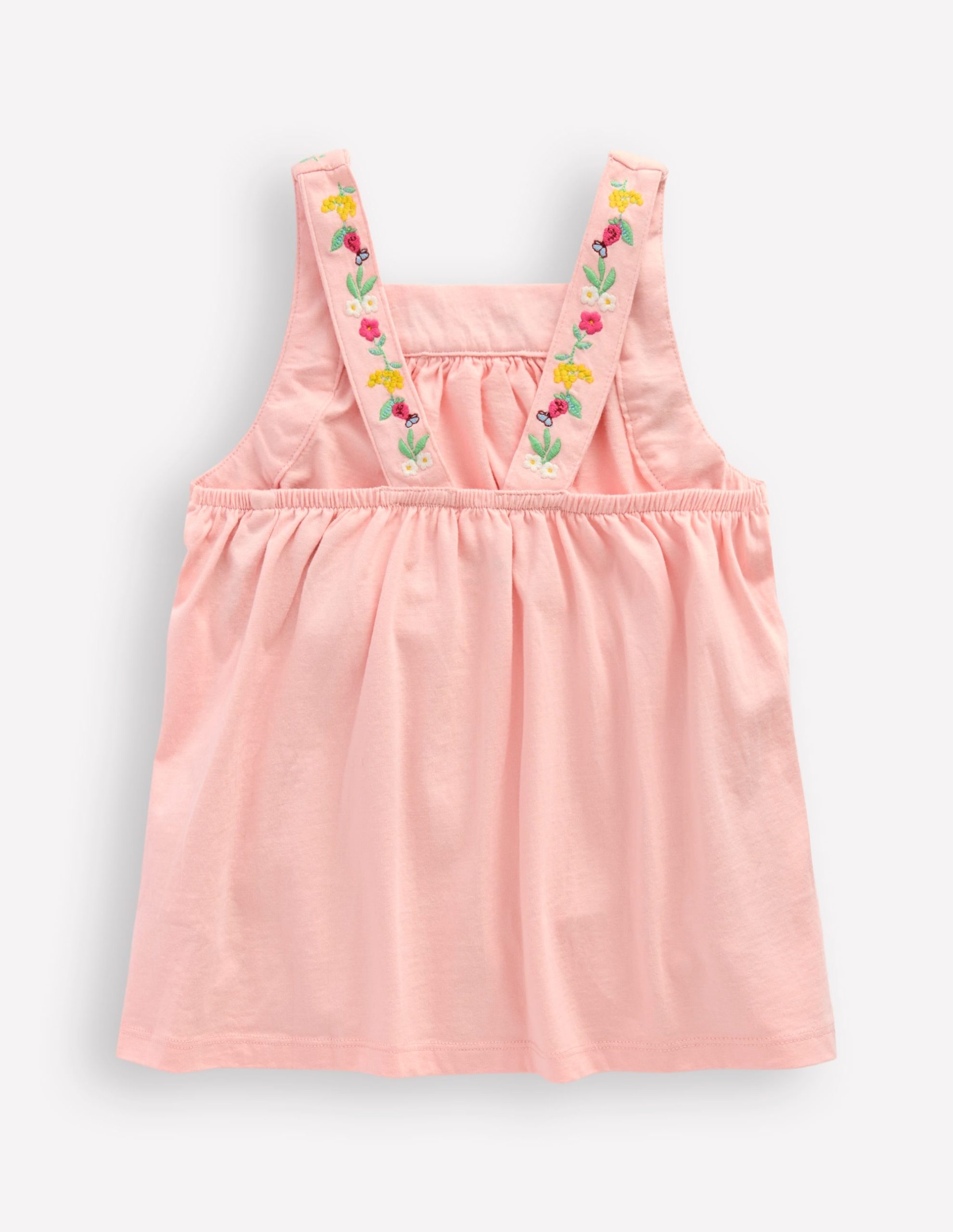 Embroidered Sleeveless Top-Chalk Pink - Image 3
