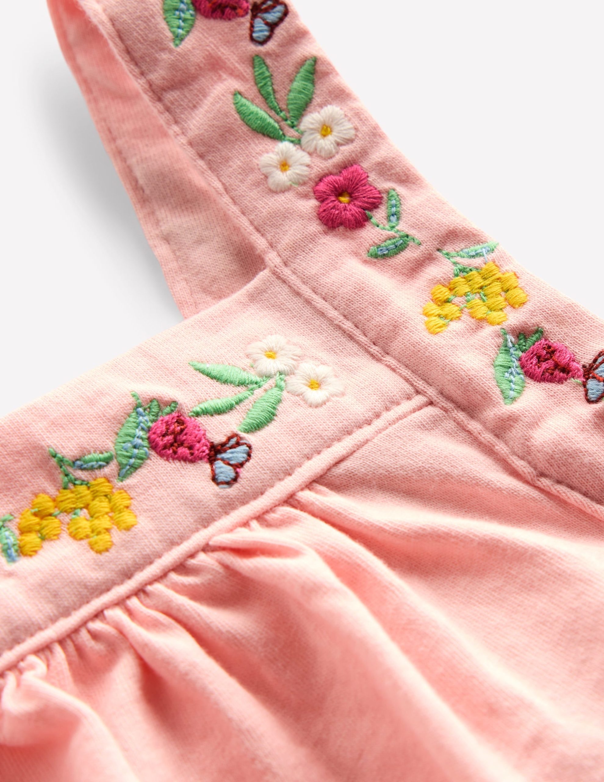 Embroidered Sleeveless Top-Chalk Pink - Image 4