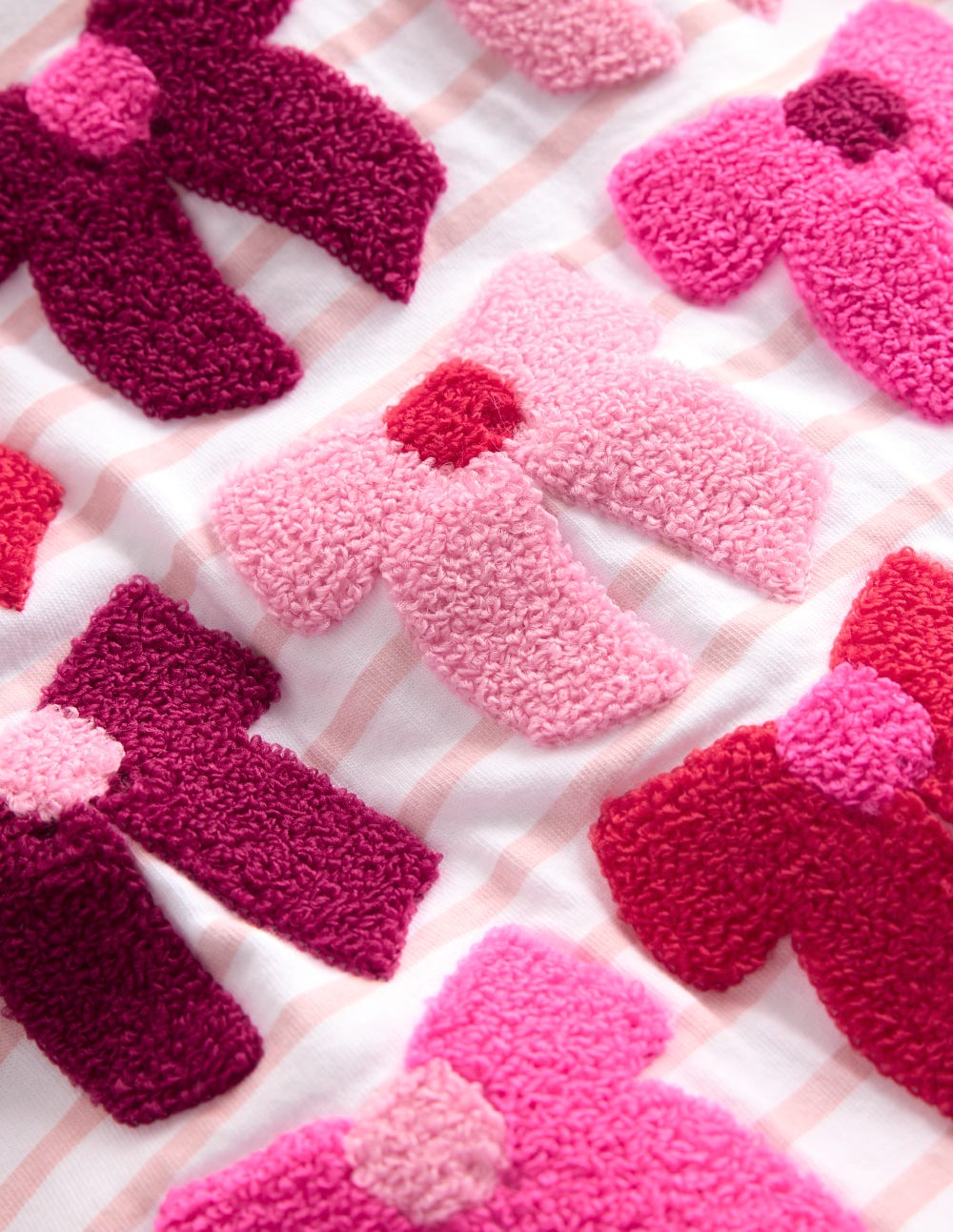 Bay Boucle T-Shirt-Stripe Bows - Image 3