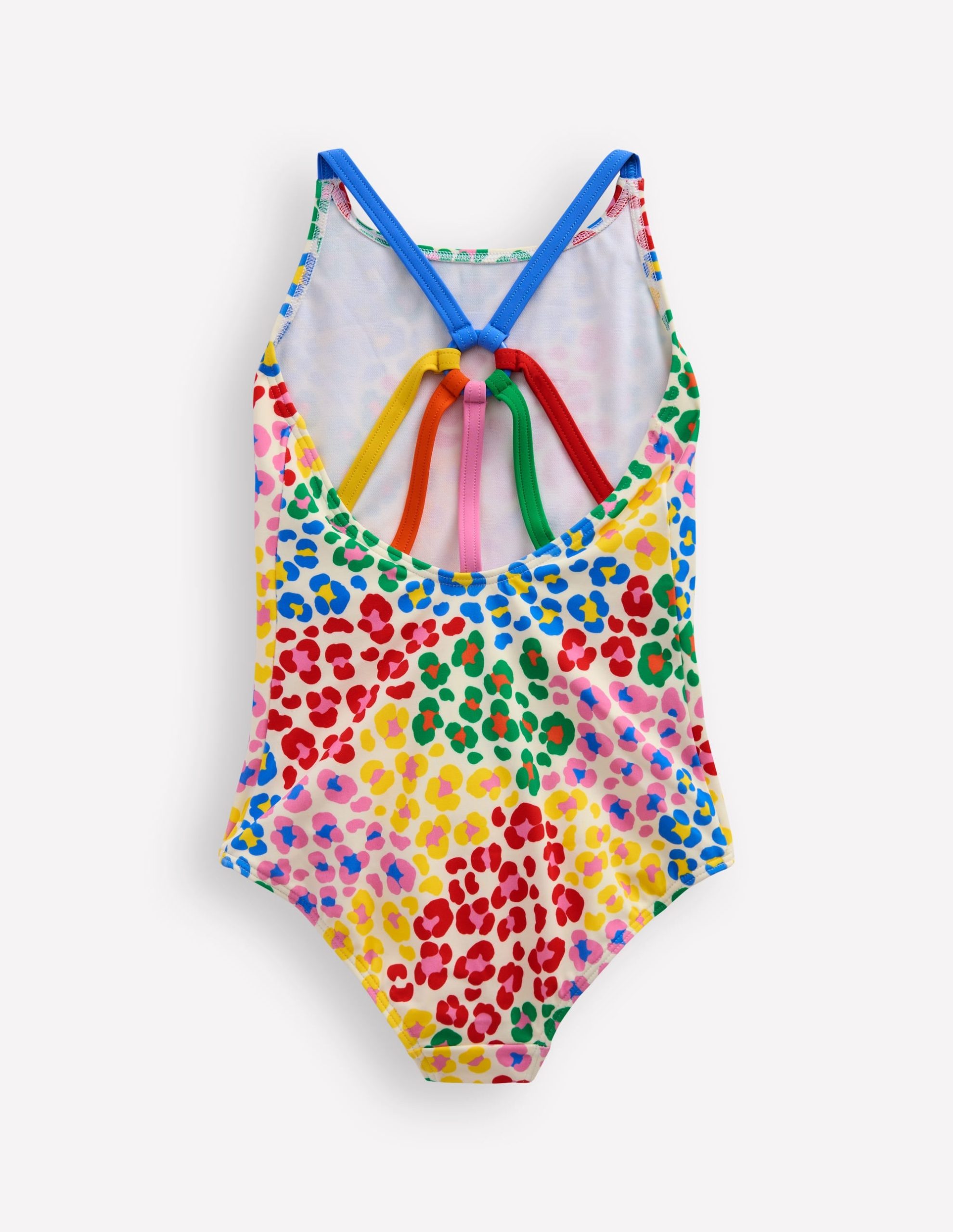 Selena Rainbow Strap Swimsuit-Multi Rainbow Leopard - Image 4