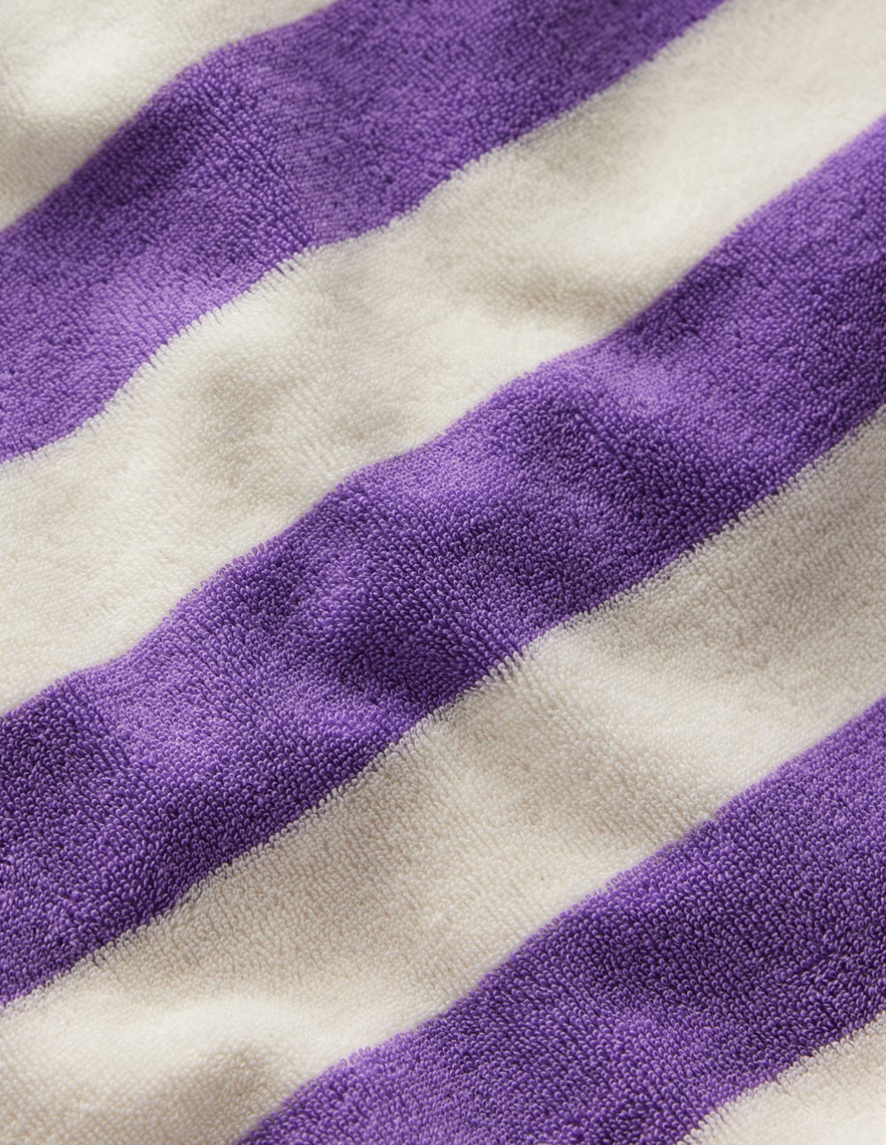 Relaxed Towelling Top-Soft Ivory/Aster Purple - Image 4