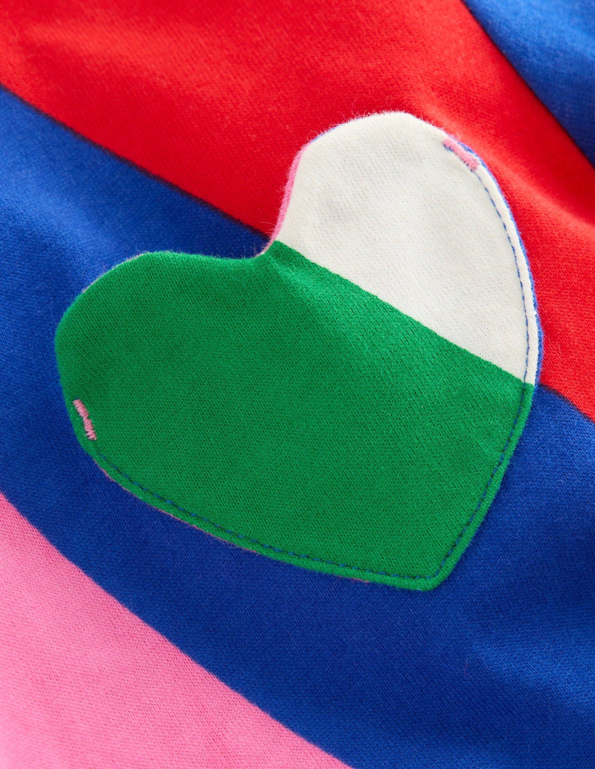 Heart Pocket Fun Jersey Dress-Rainbow Wave - Image 3