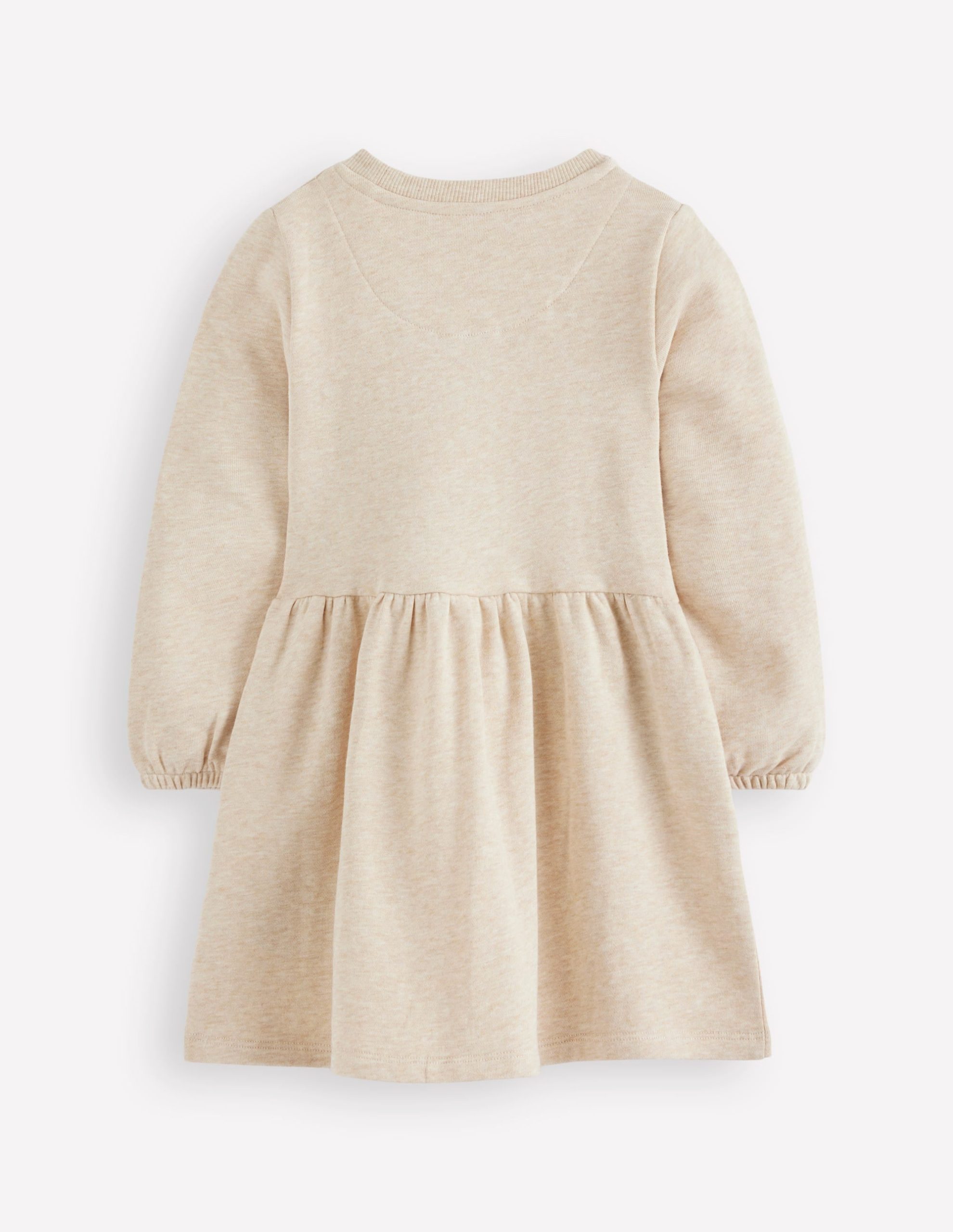 Joan Boucle Appliqu?? Dress-Oatmeal Marl Easter Patches - Image 2