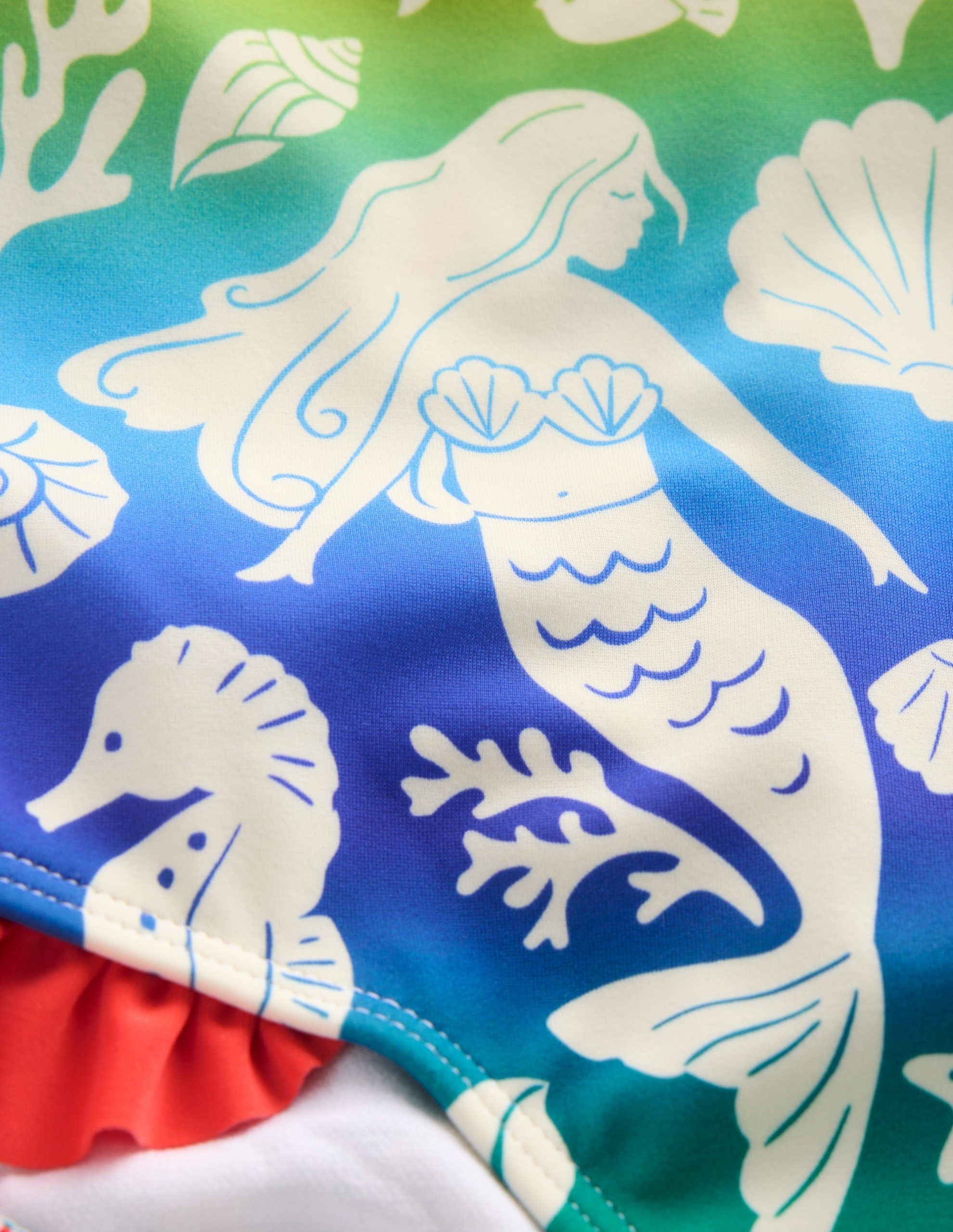 Pretty Cross-Back Swimsuit-Pink Ombre Mermaids - Image 3