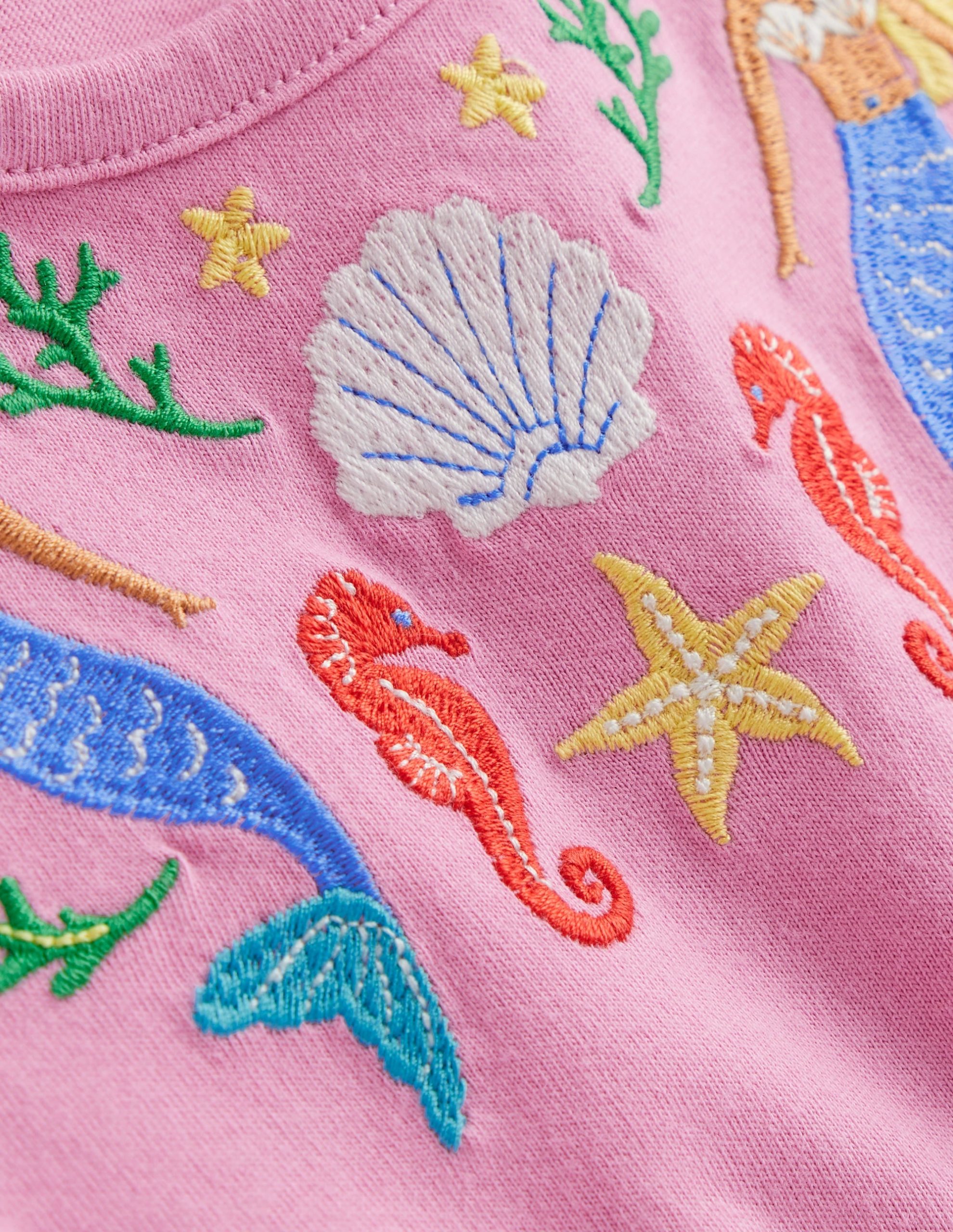 Frill Sleeve Tunic Set-Cosmos Pink Mermaids - Image 3