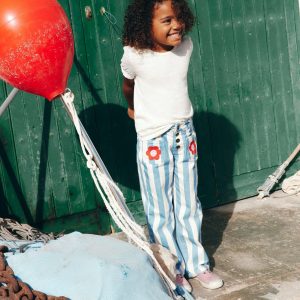 Broderie Mix Tee-White