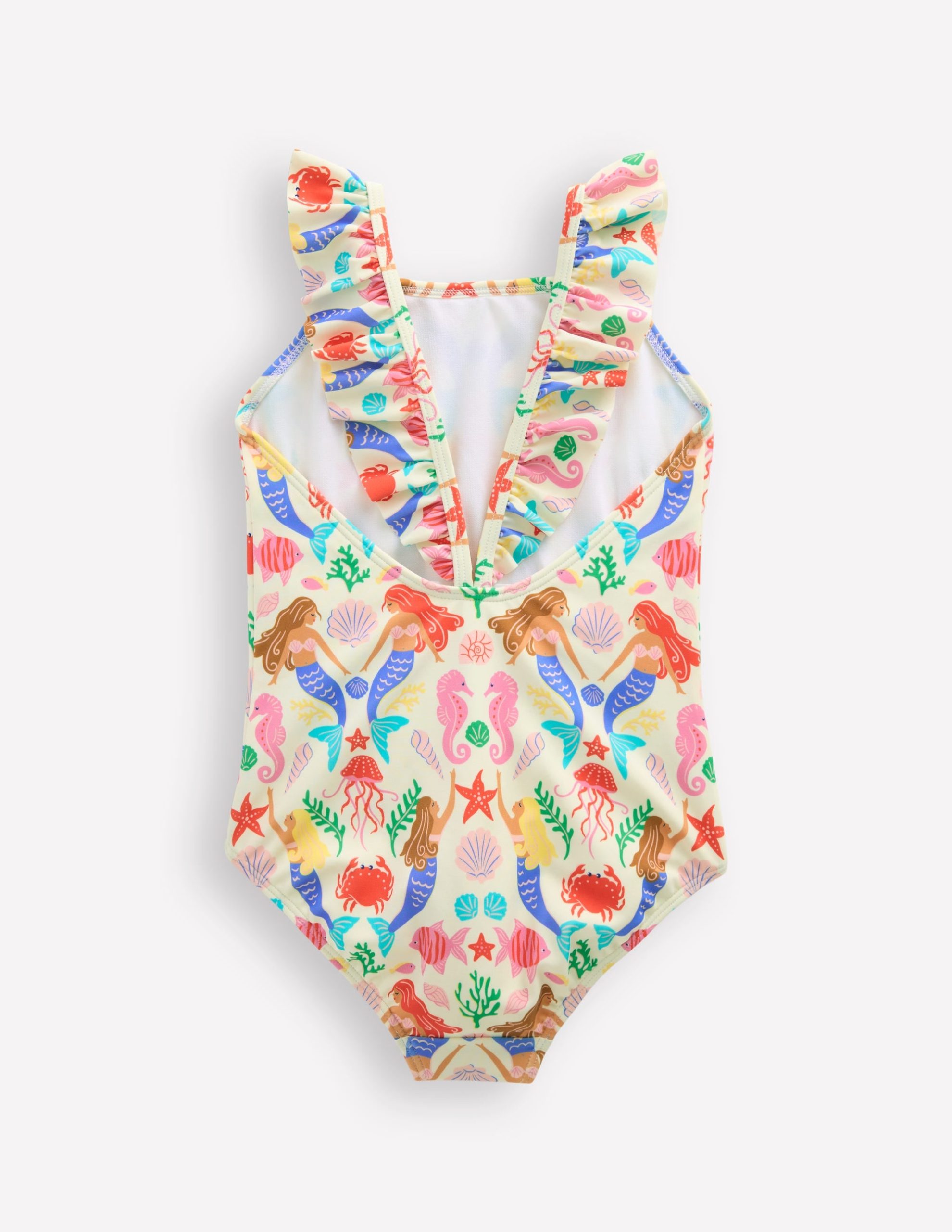 Hallie Frill Strap Swimsuit-Ivory Mermaid - Image 4