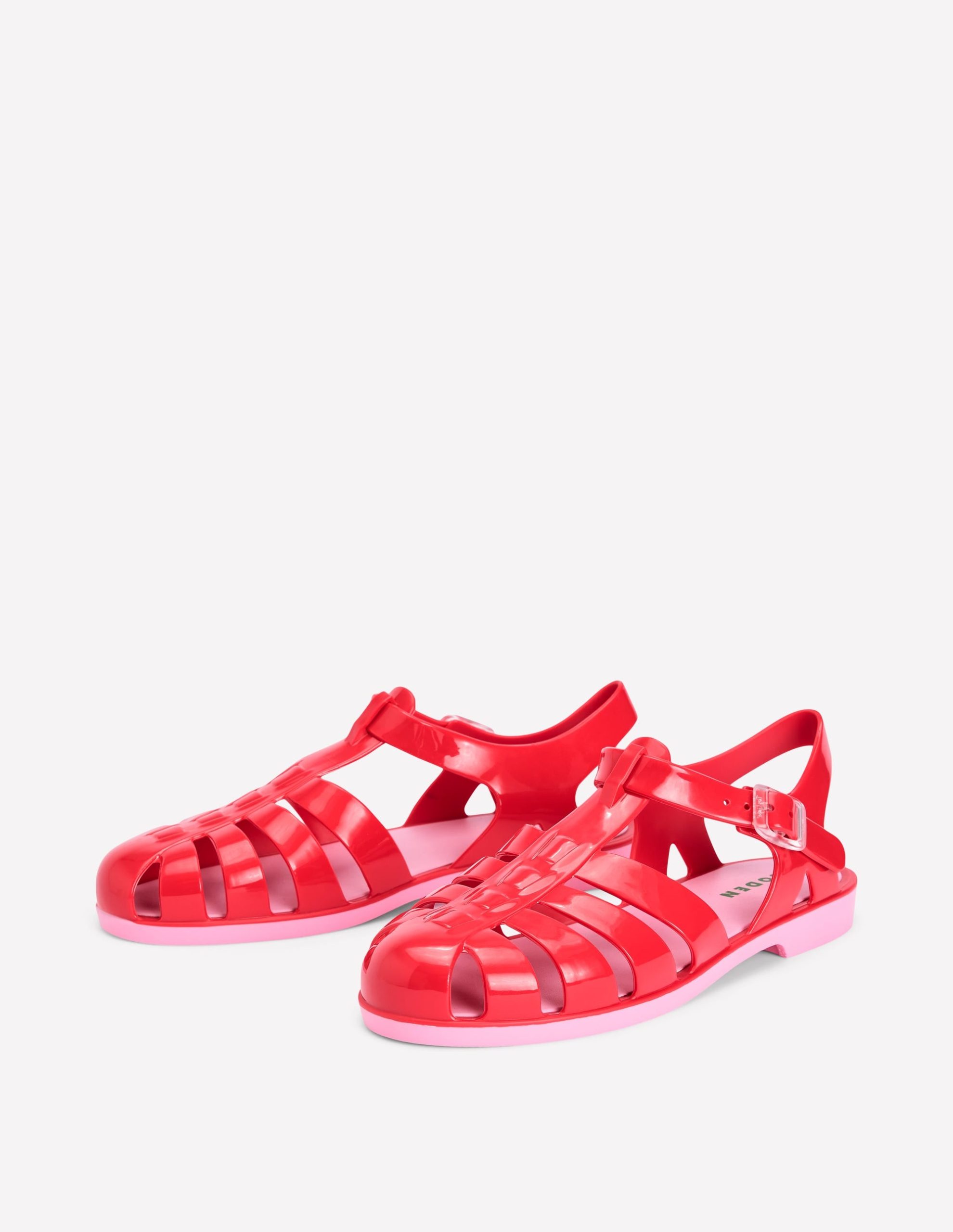Jelly Shoe-Post Box Red/ Soft Pink - Image 3