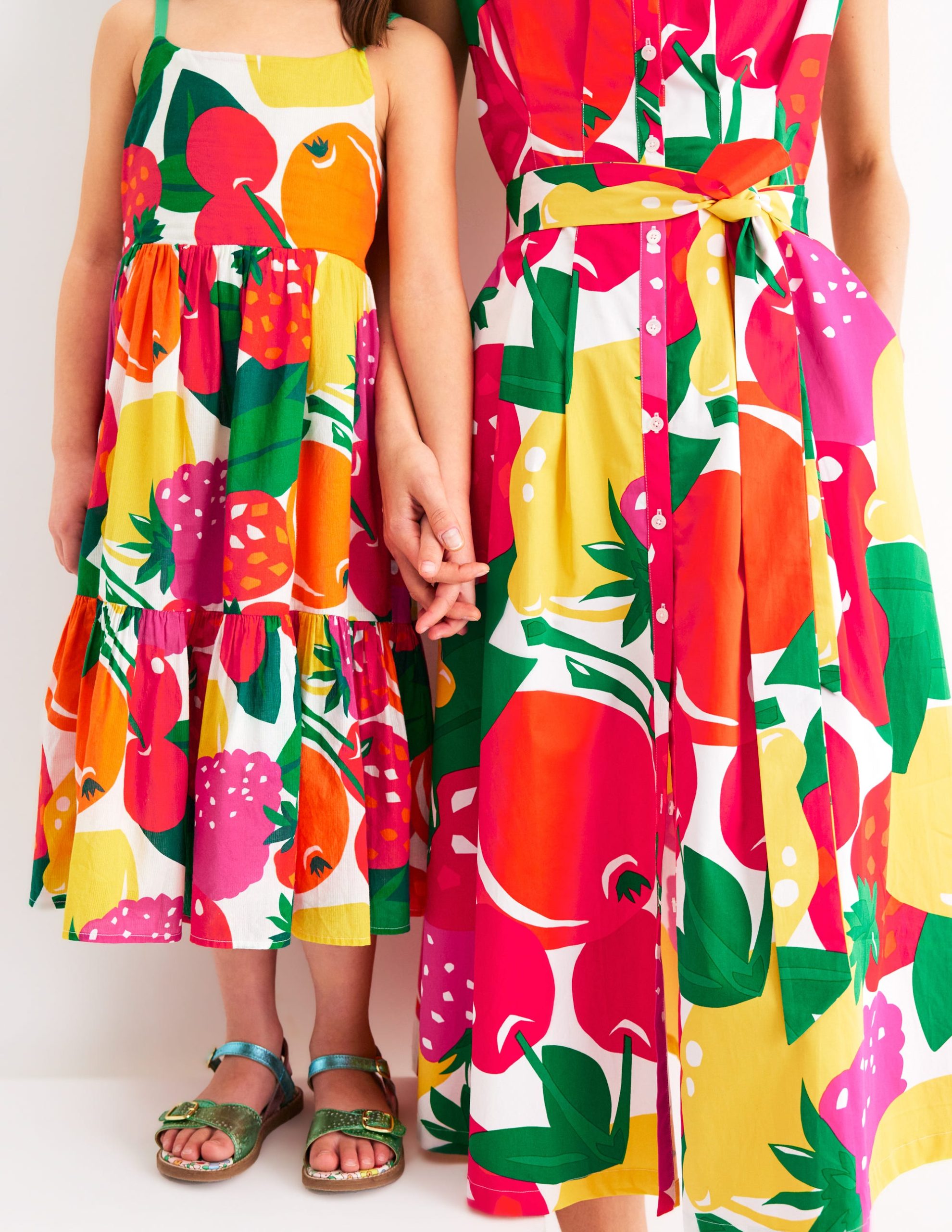 Aurelia Tiered Twirly Dress-Multi Giant Fruit - Image 2