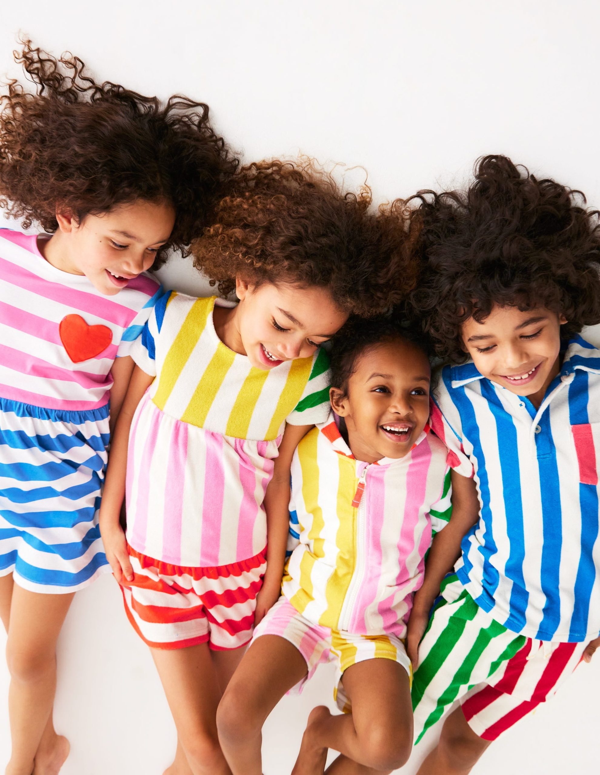 Ariel Twirly Towelling Dress-Hotchpotch Multi Stripe - Image 5