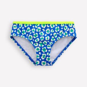 Patterned Bikini Bottoms-Aquamarine Leopard