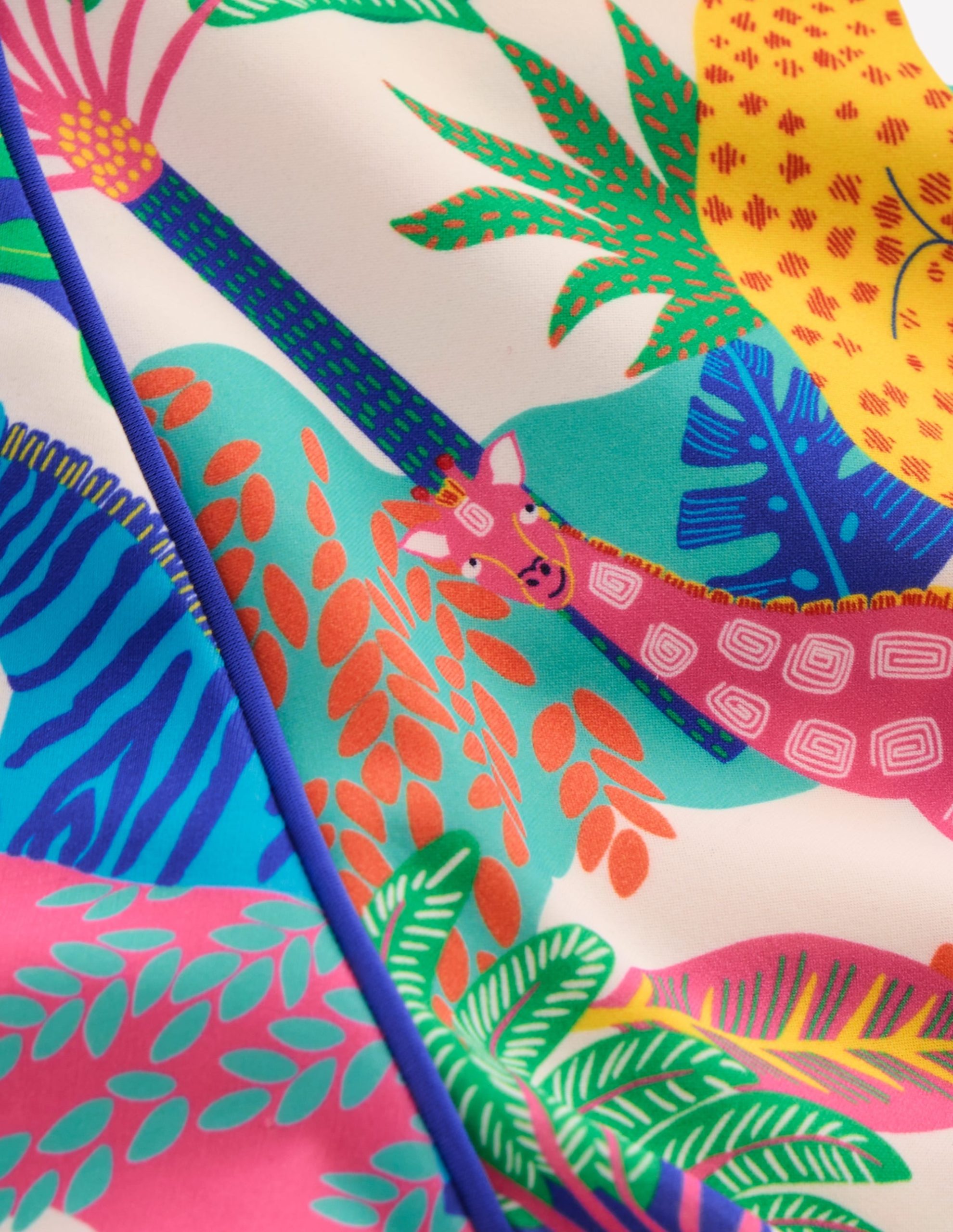 Sun Safe Patterned Rash Vest-Soft Ivory Multi Jungle - Image 3