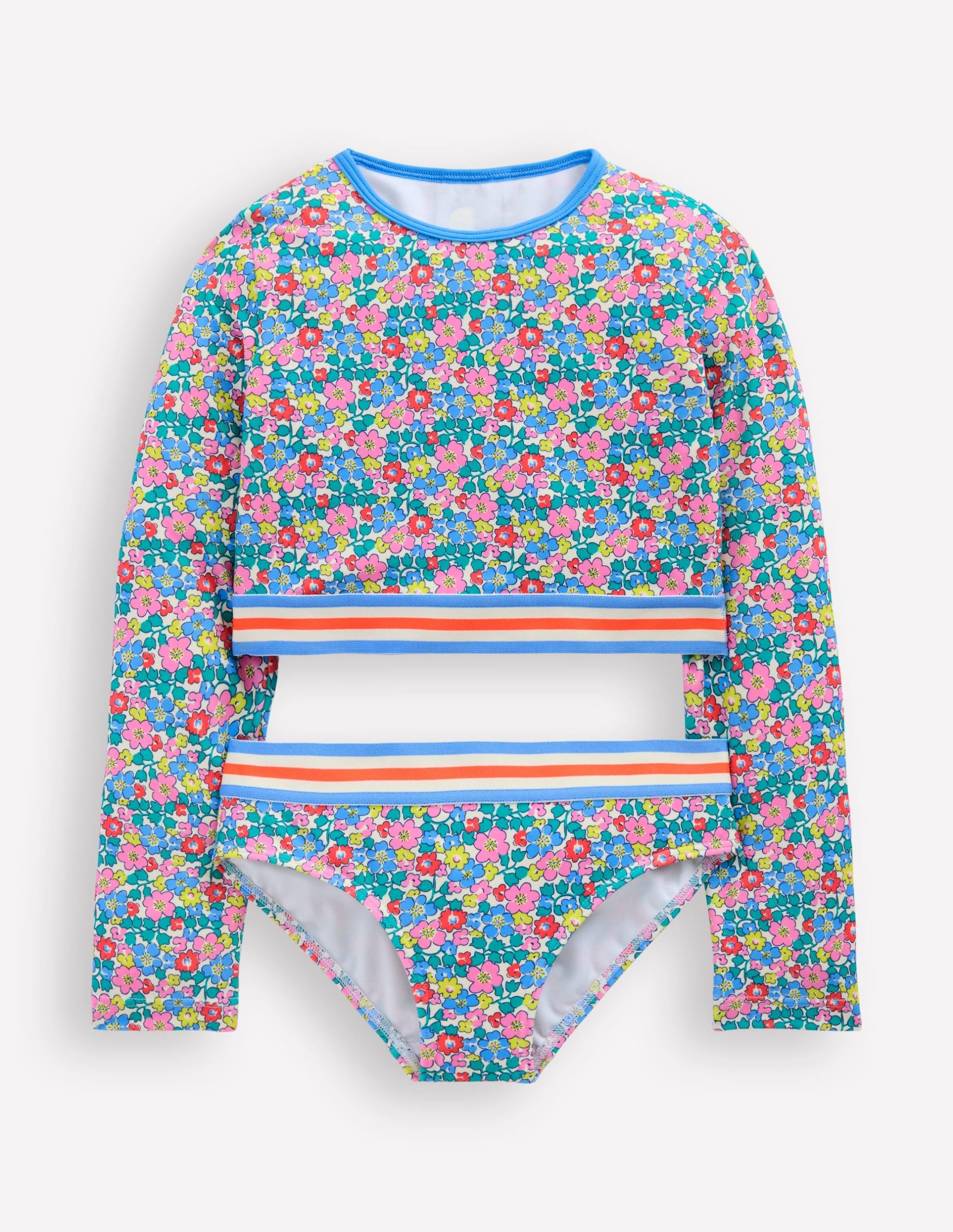 Cropped Rash Vest Set-Multi Flowerbed - Image 2