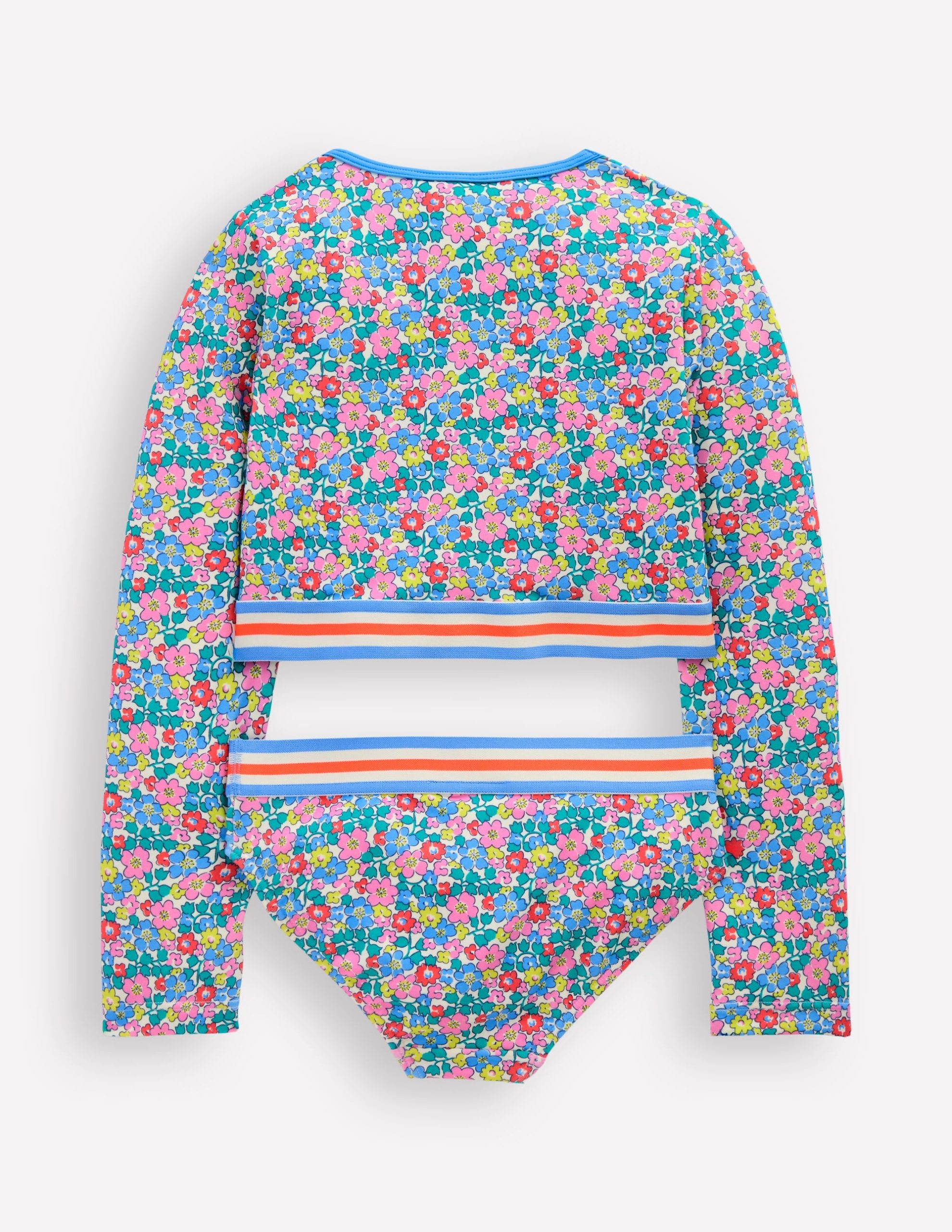 Cropped Rash Vest Set-Multi Flowerbed - Image 3