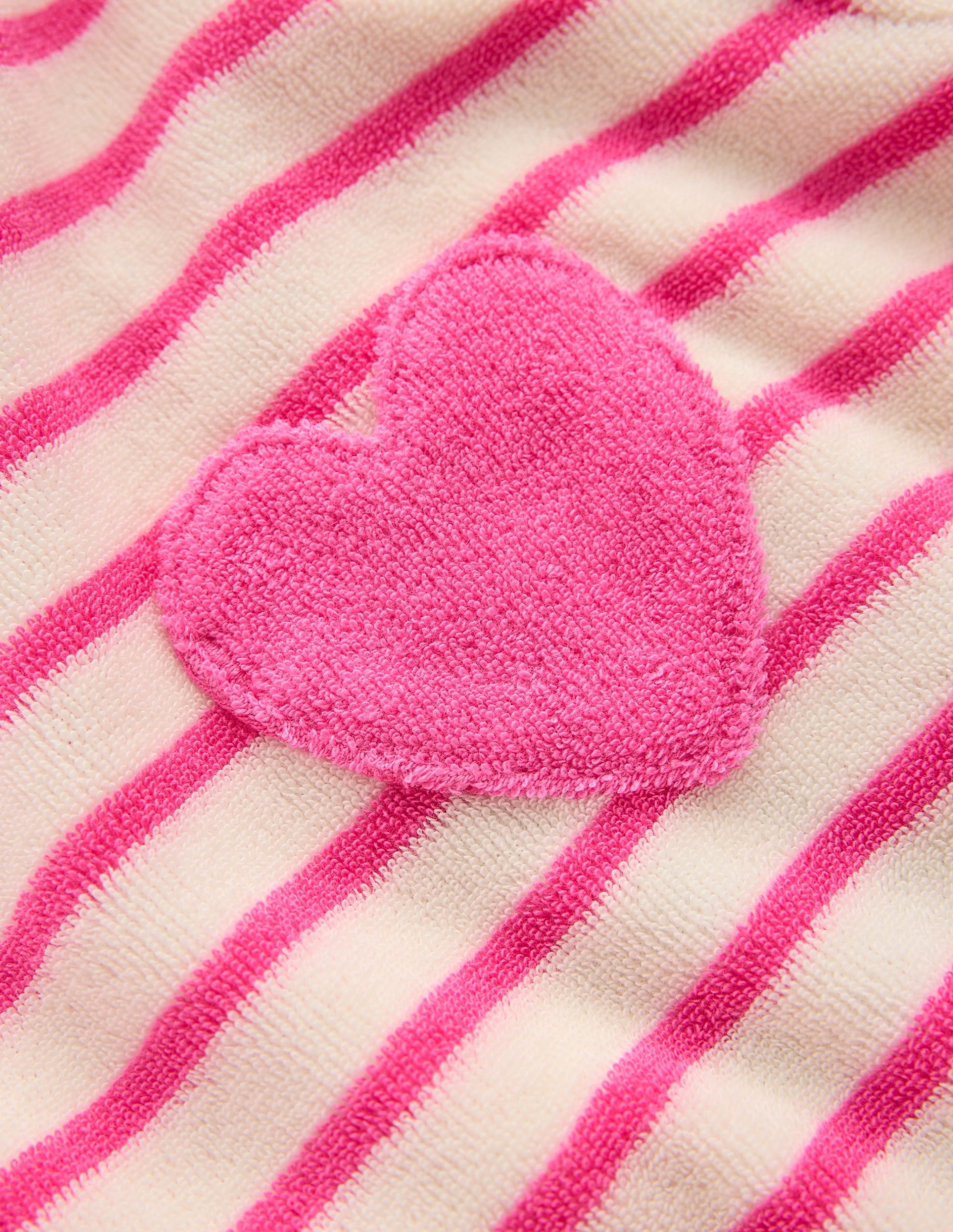 Towelling Top-Sorbet Pink/ Ivory Stripe - Image 3