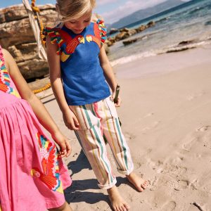 Flutter Short Sleeve T-shirt-Bright Blue Parrot