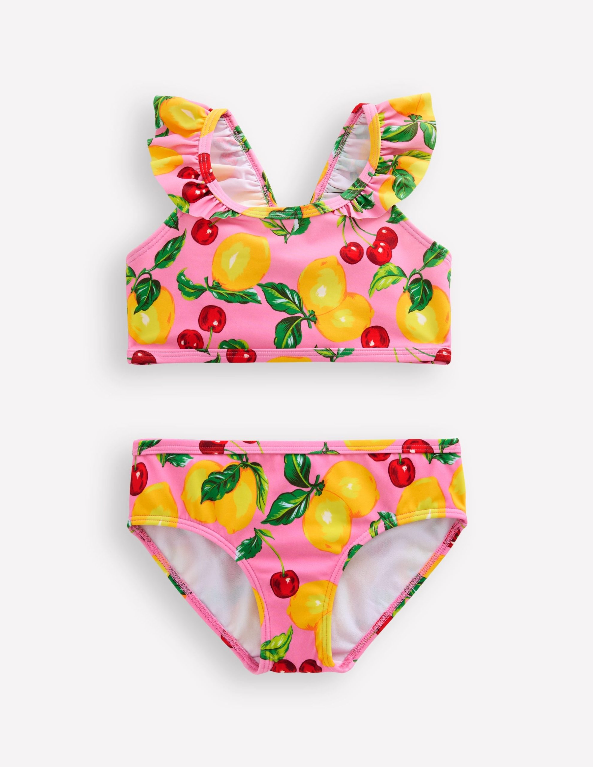 Frill Strap Bikini-Pink Lemons and Cherries - Image 2