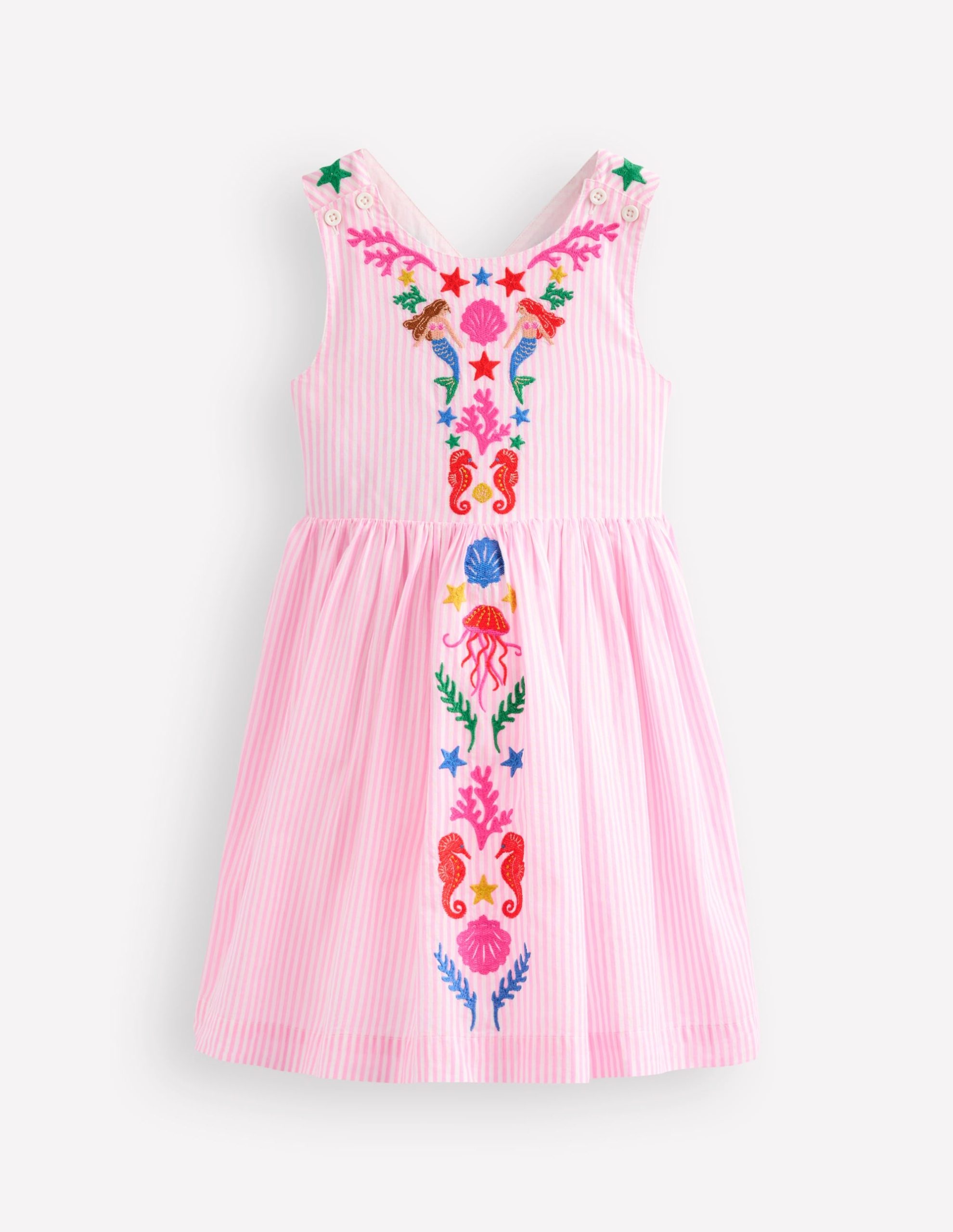 Harper Cross-Back Dress-Pink Mermaid - Image 4