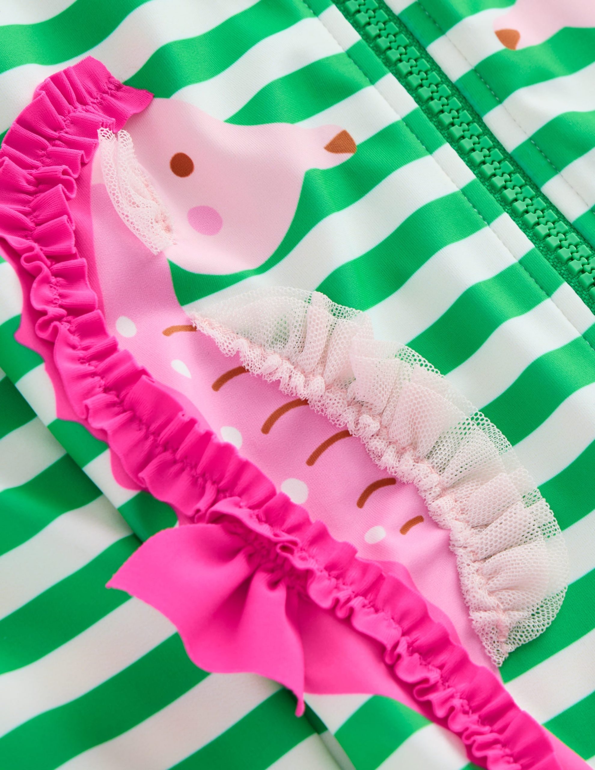 Long-Sleeved Swimsuit-Green Seahorse - Image 4