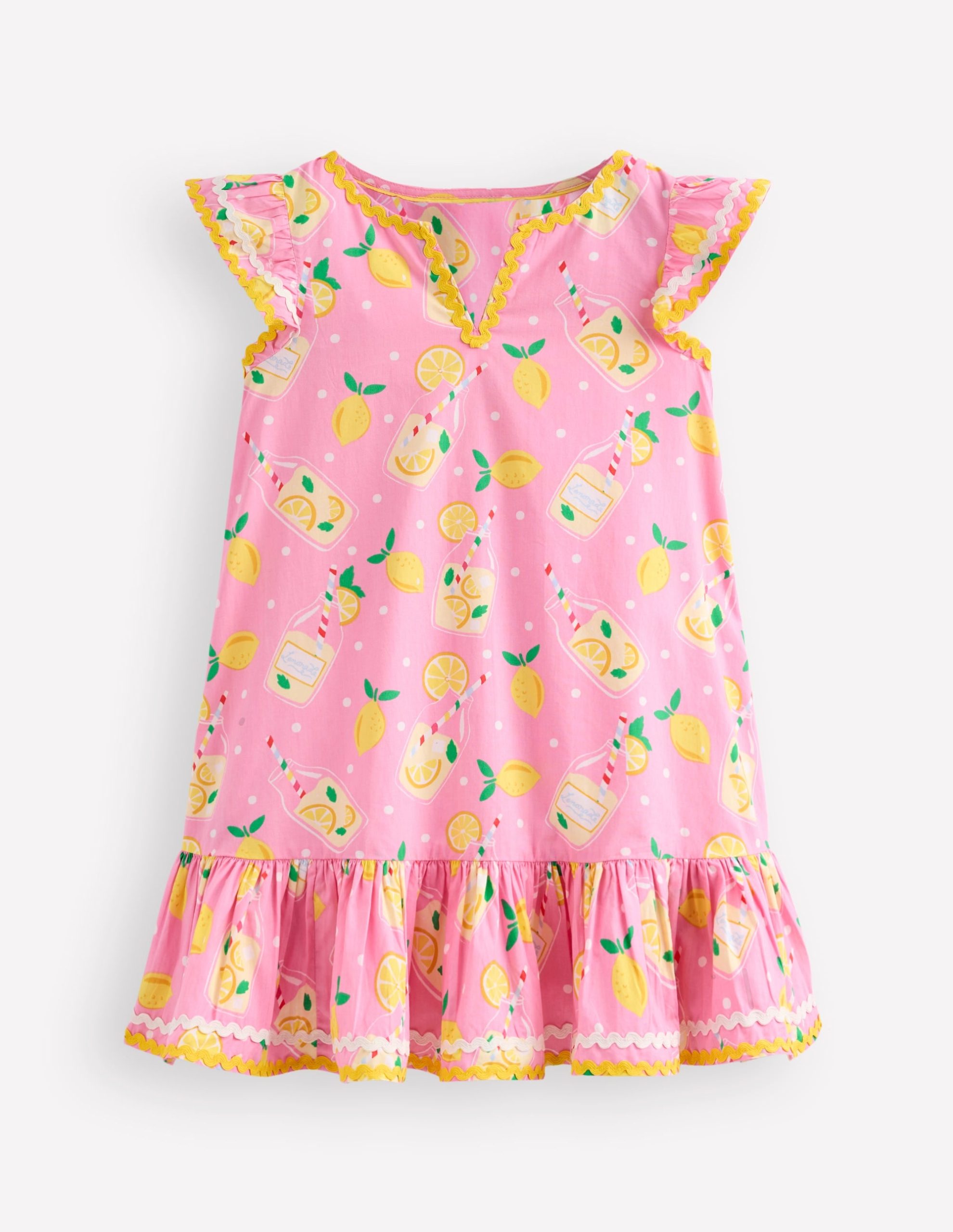 Emmy Woven Beach Dress-Chalk Pink Lemonade - Image 2