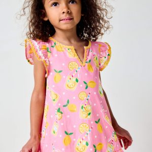 Emmy Woven Beach Dress-Chalk Pink Lemonade