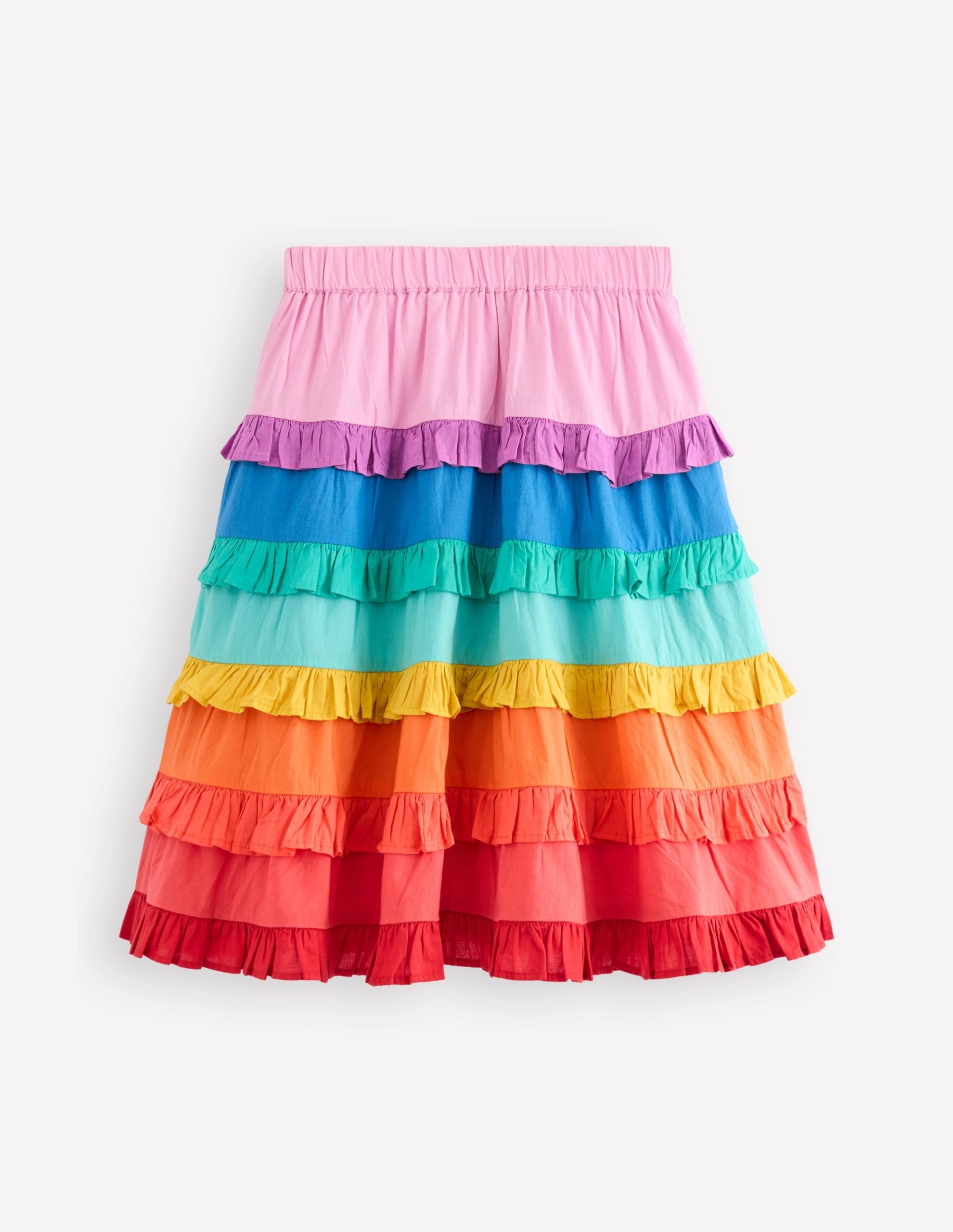 Ruffle Midi Skirt-Rainbow Tiers - Image 3