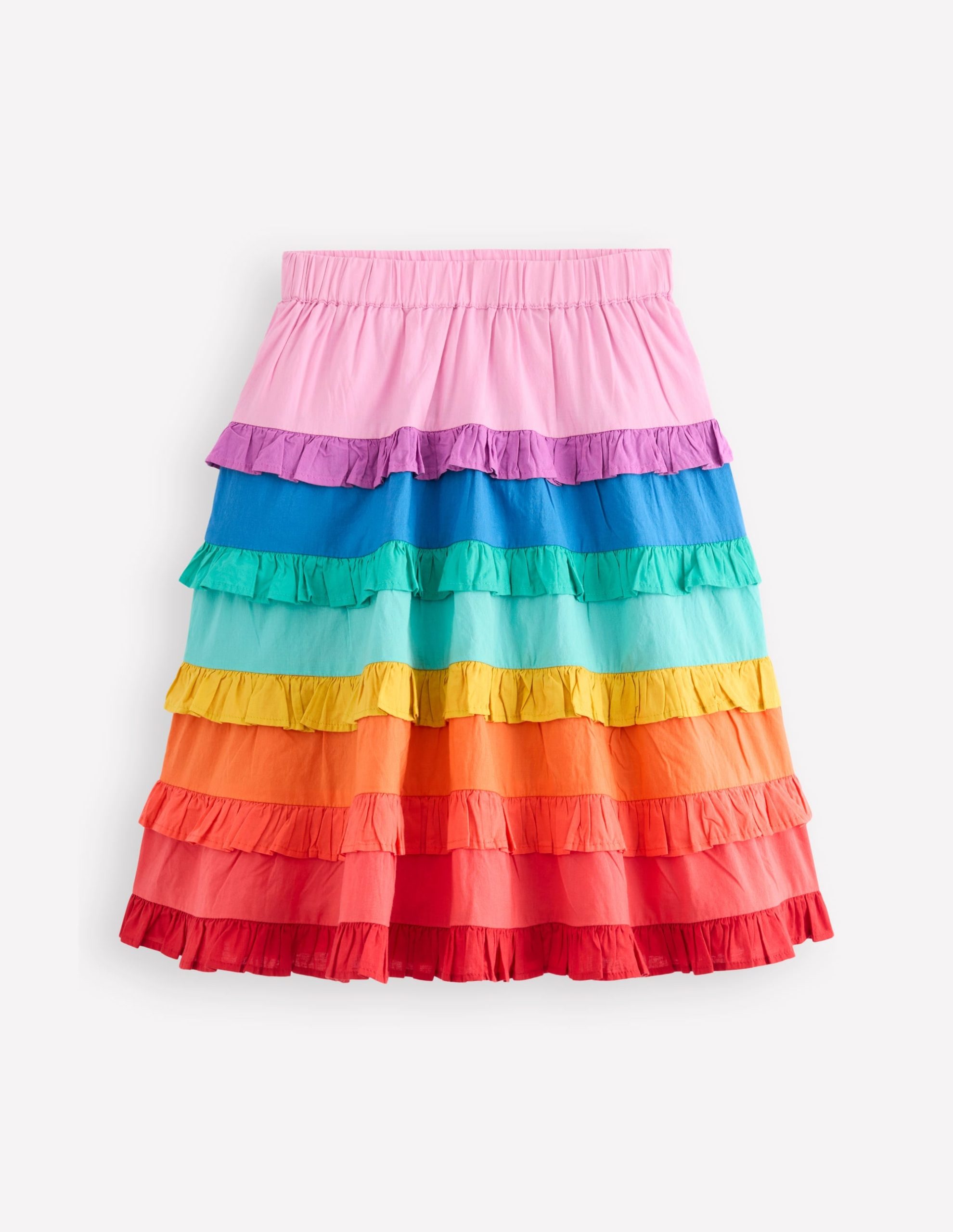 Ruffle Midi Skirt-Rainbow Tiers - Image 2