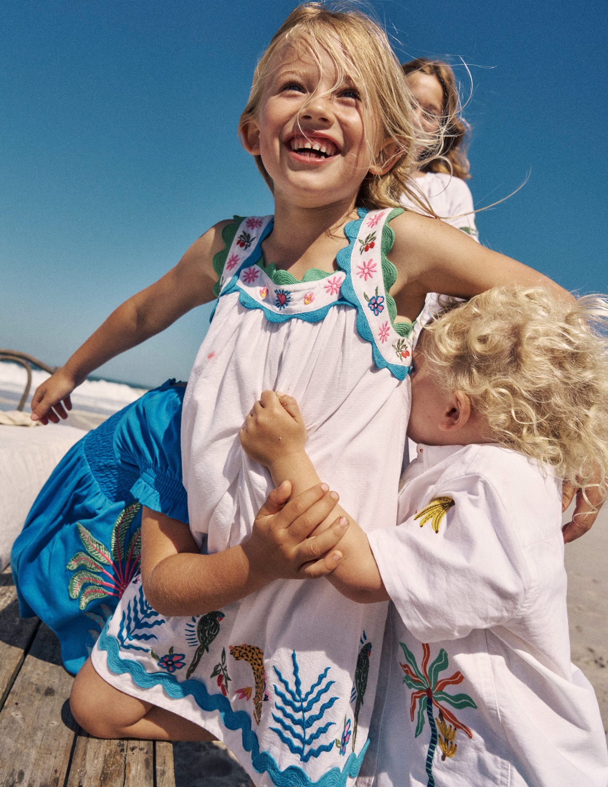 Maribel Strappy Swing Sundress-Soft Ivory Multi Jungle