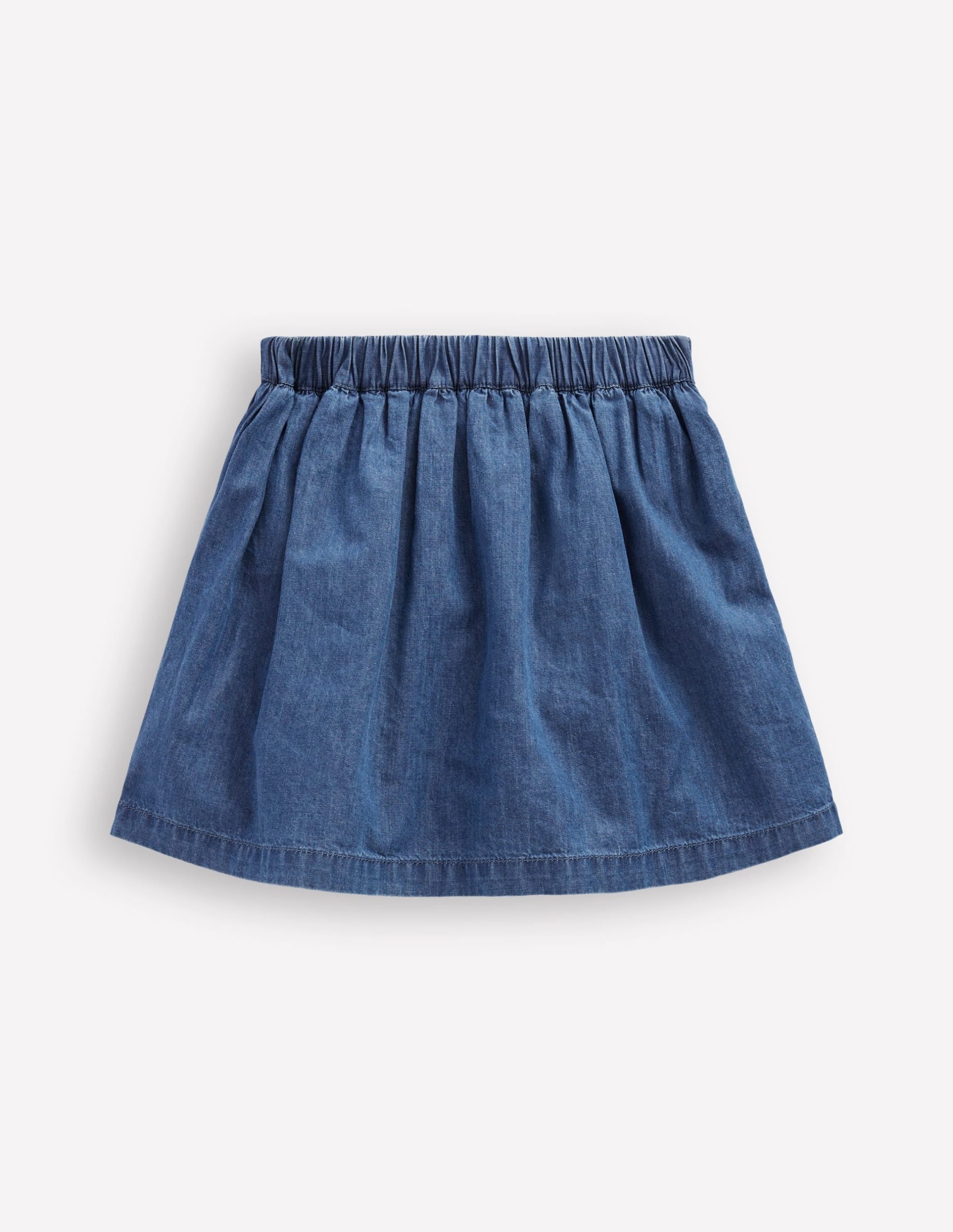 Button-through Mini Skirt-Denim - Image 2