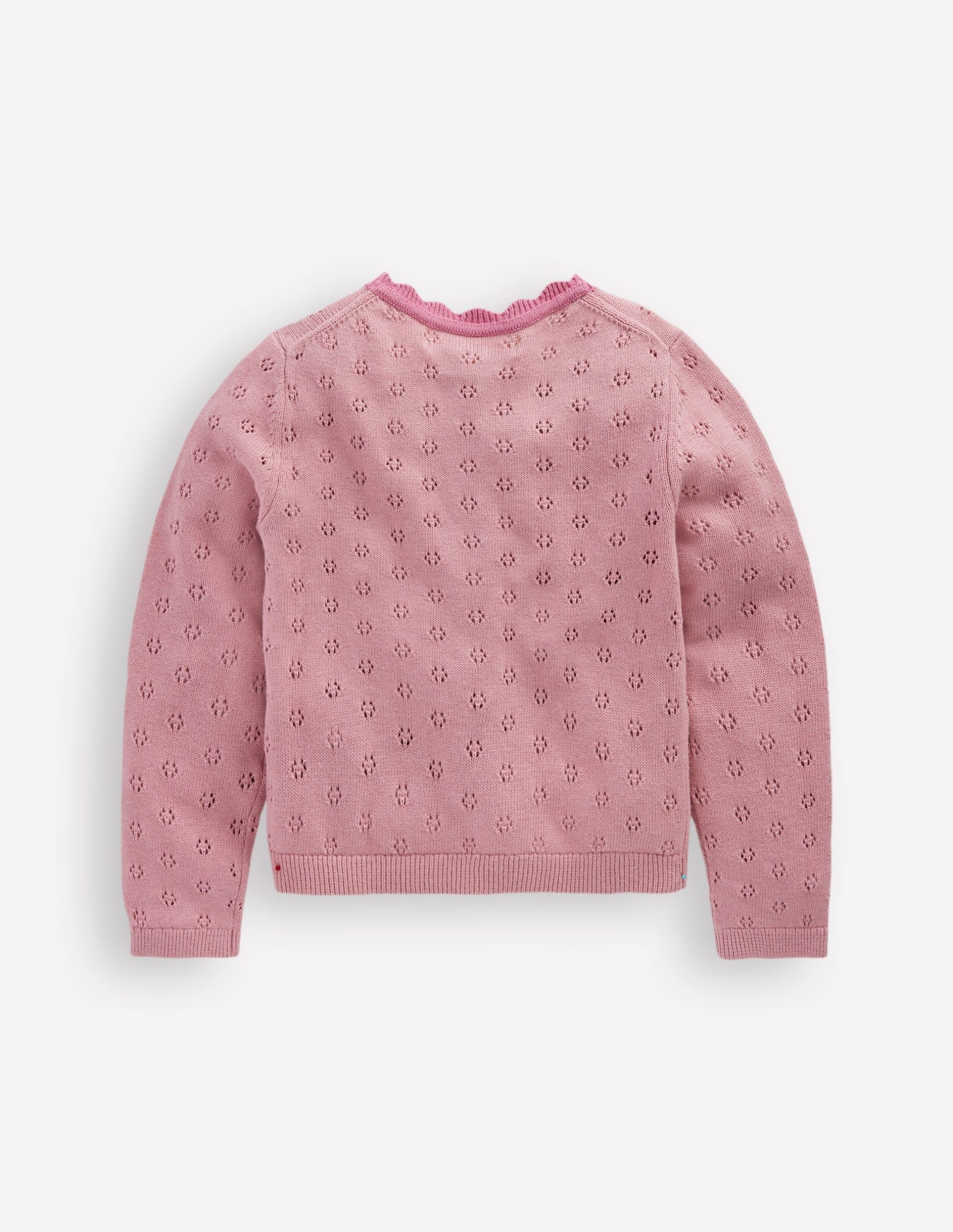 Everyday Scalloped Cardigan-Vintage Pink - Image 2