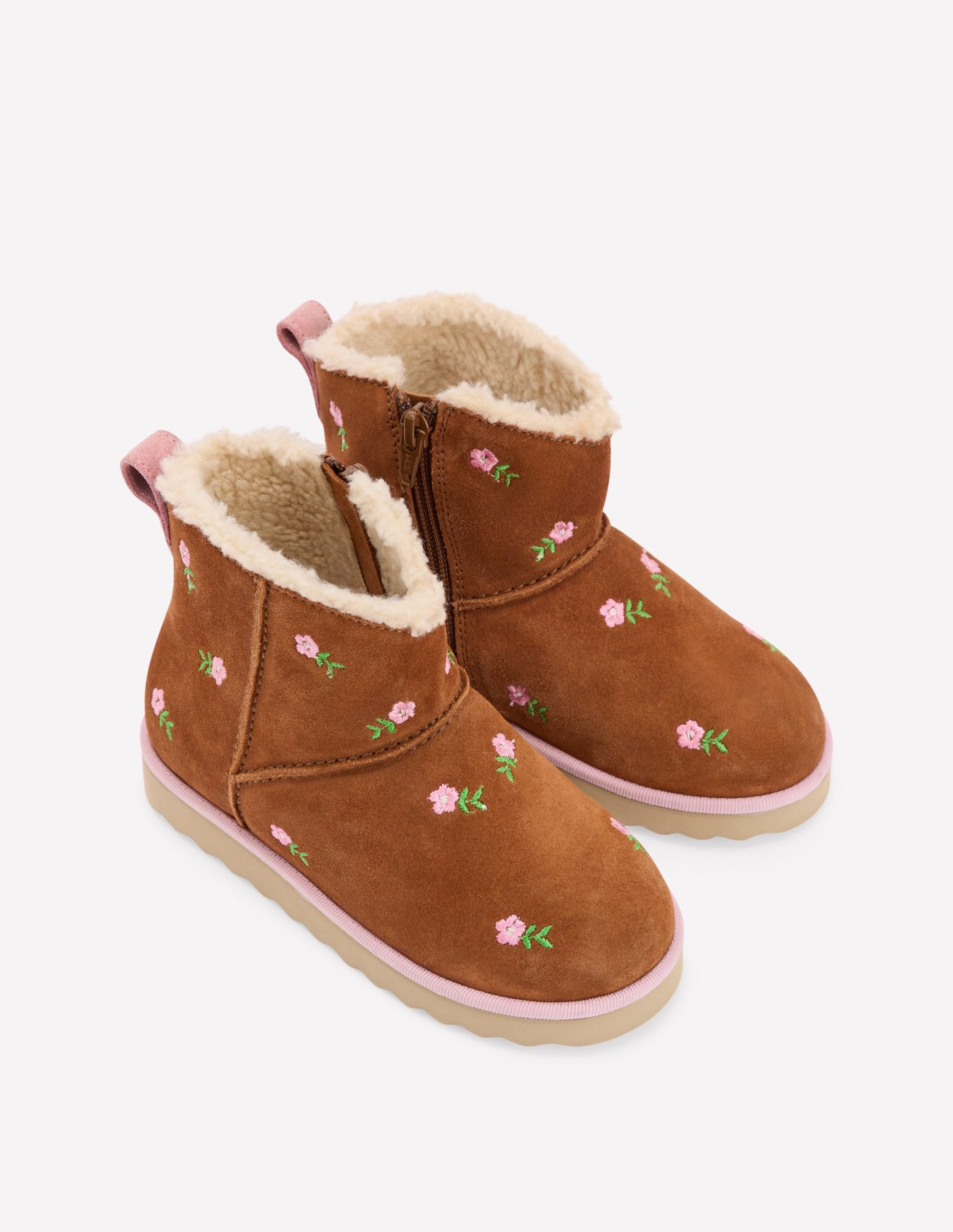 Embroidered Cosy Boots-Embroidered Tan - Image 2